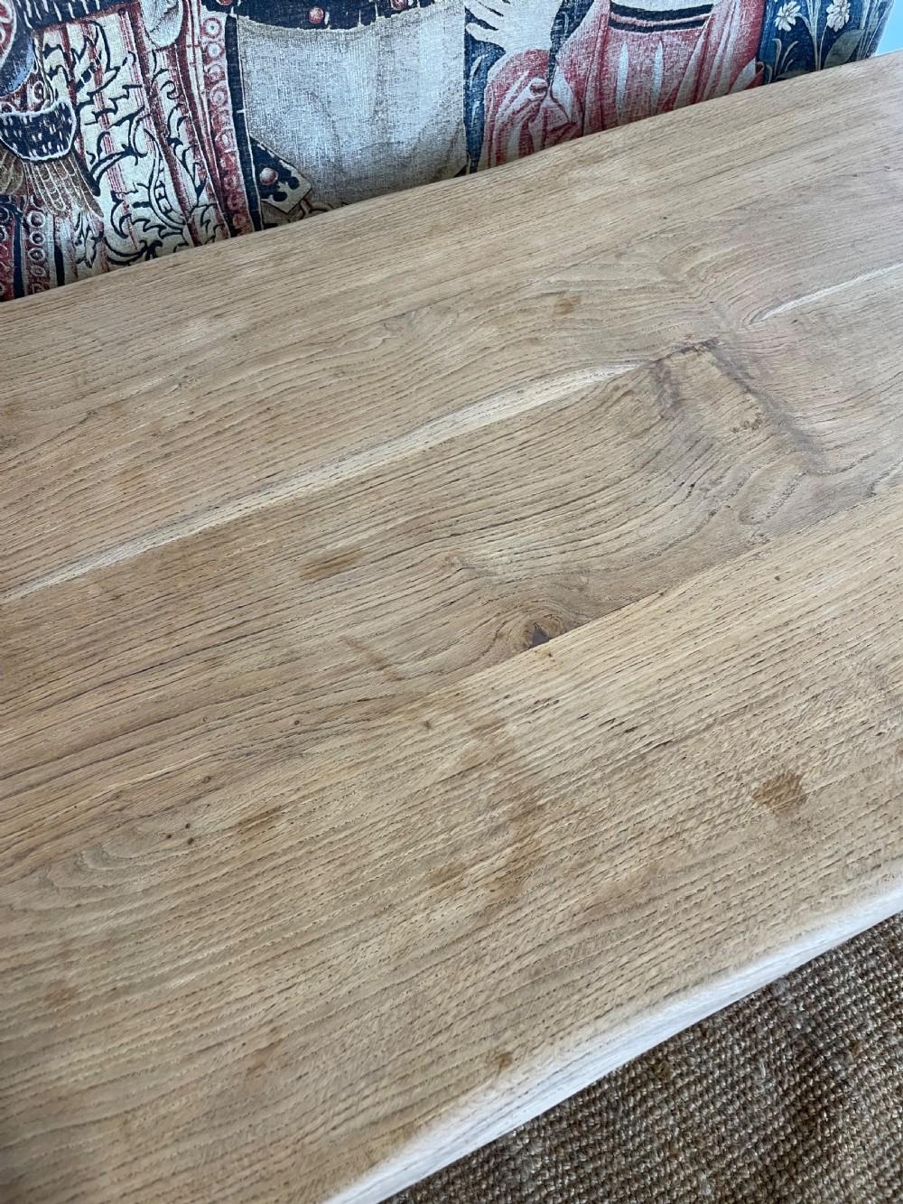 Scrubbed oak farmhouse table For Sale 1