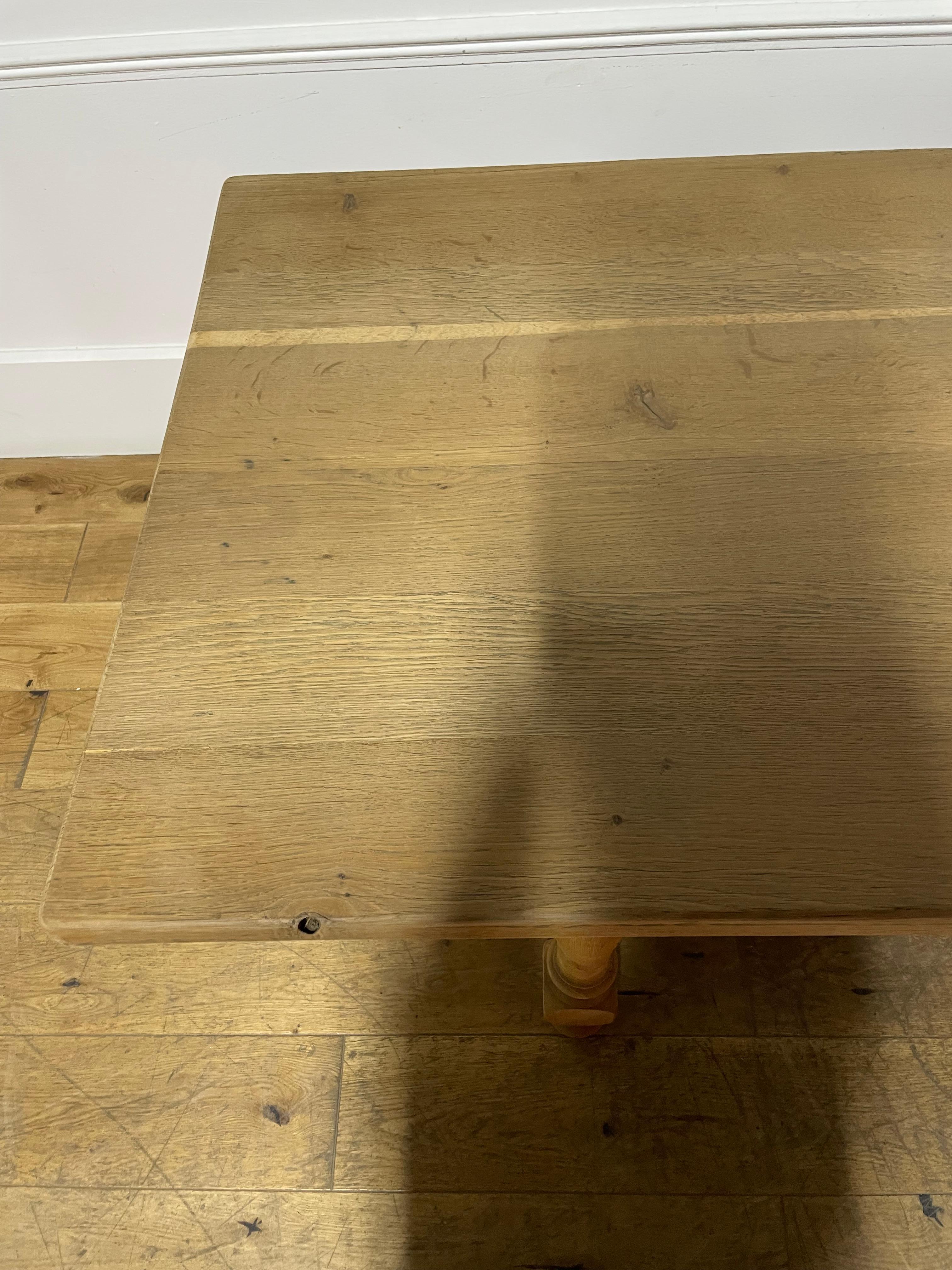 Scrubbed oak French farm house table 8-10 seater  For Sale 4
