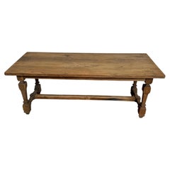 Scrubbed oak refectory table / Farm house table in the Louis XVI style