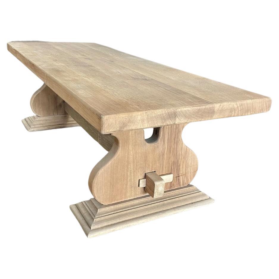 Table de réfectoire en chêne Oak Oak / table de ferme  en vente