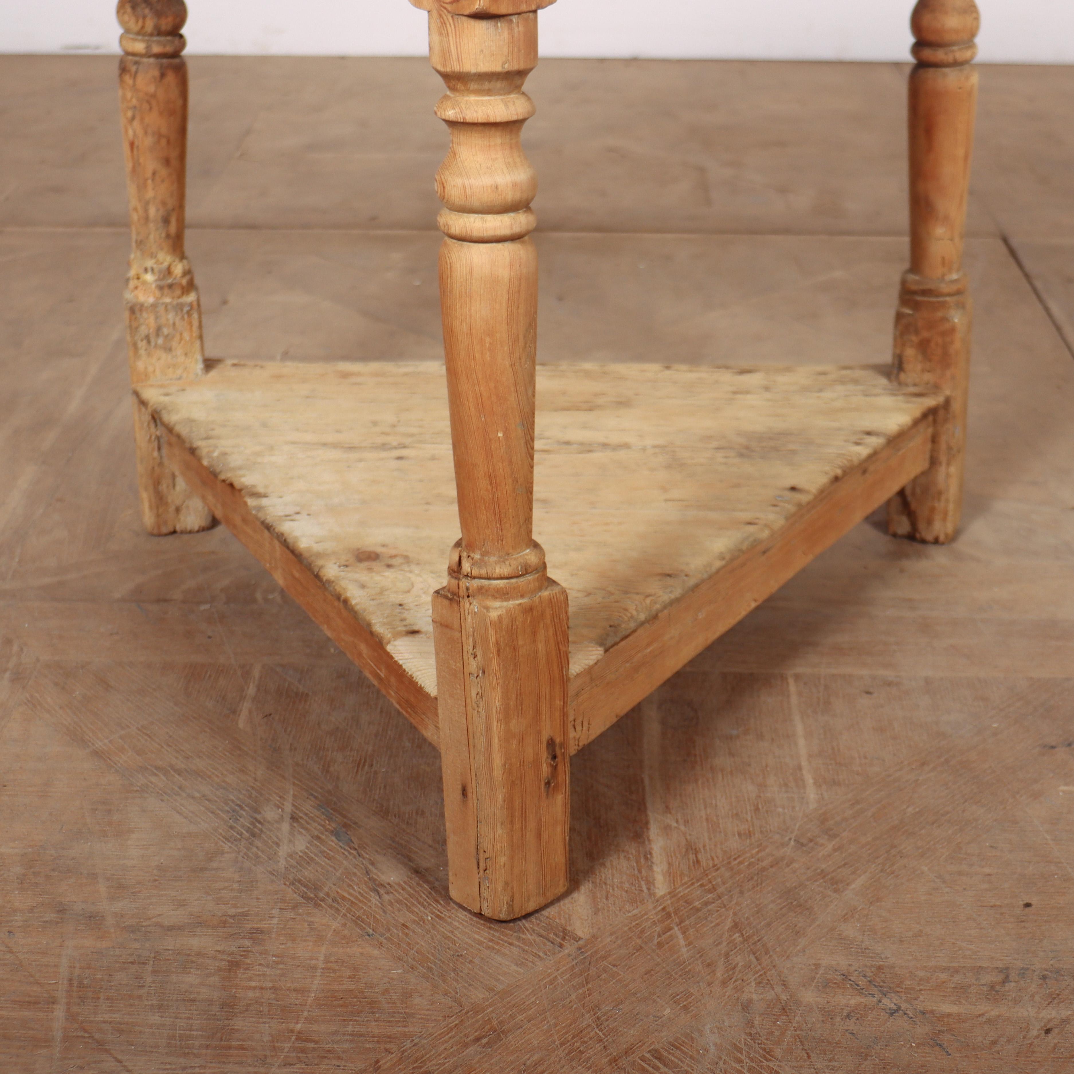 Victorian Scrubbed Pine Cricket Table