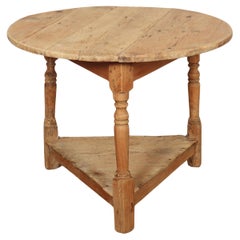 Antique Scrubbed Pine Cricket Table