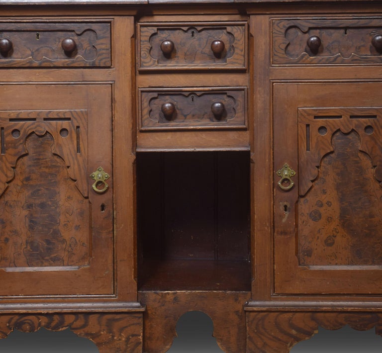 Scrumbled Painted Pine Kitchen Dresser For Sale at 1stDibs painted