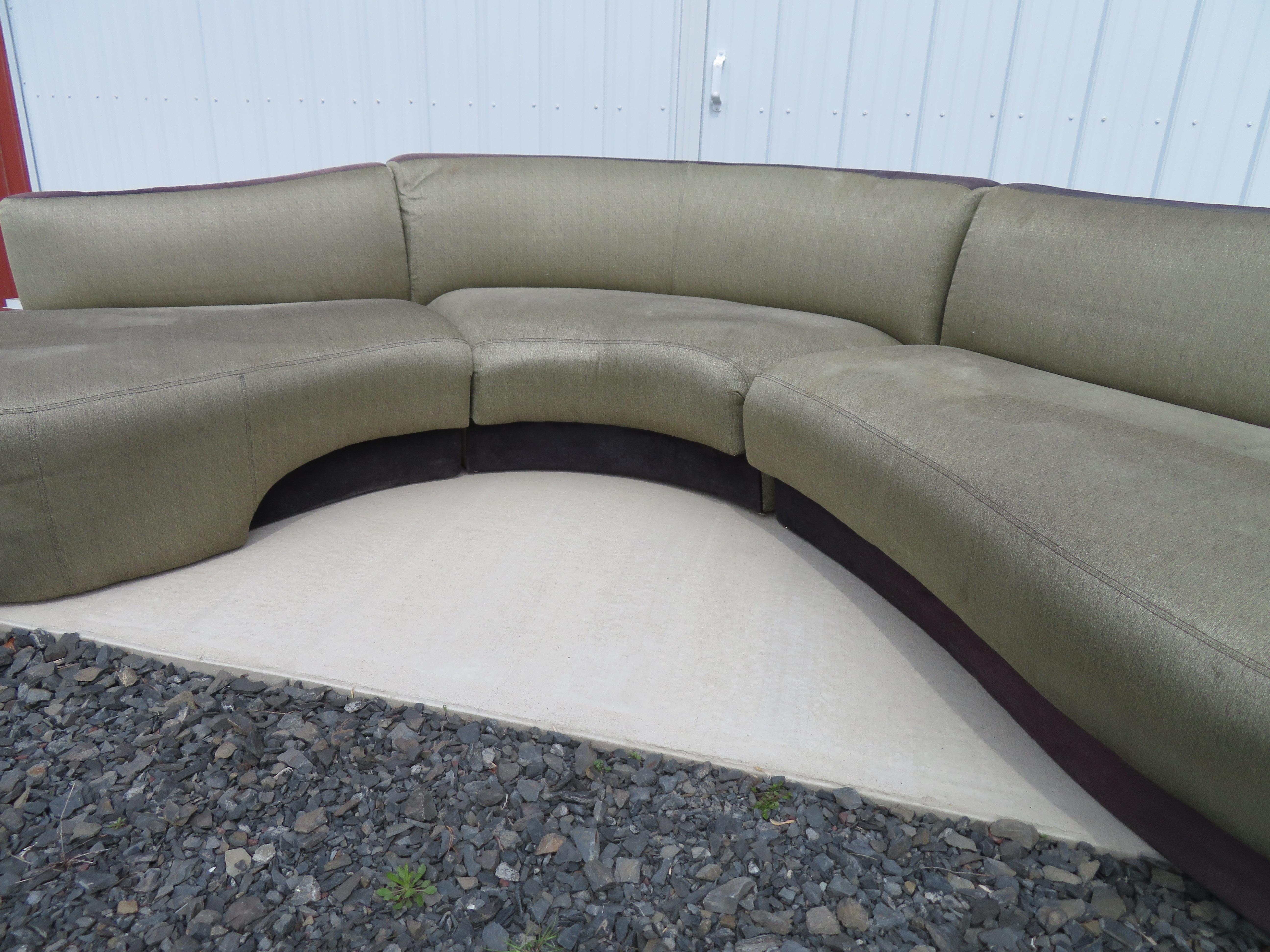 Sexy Serpentine 4 Piece Cloud Sectional Sofa Robert Ebel Weiman Preview For Sale 4