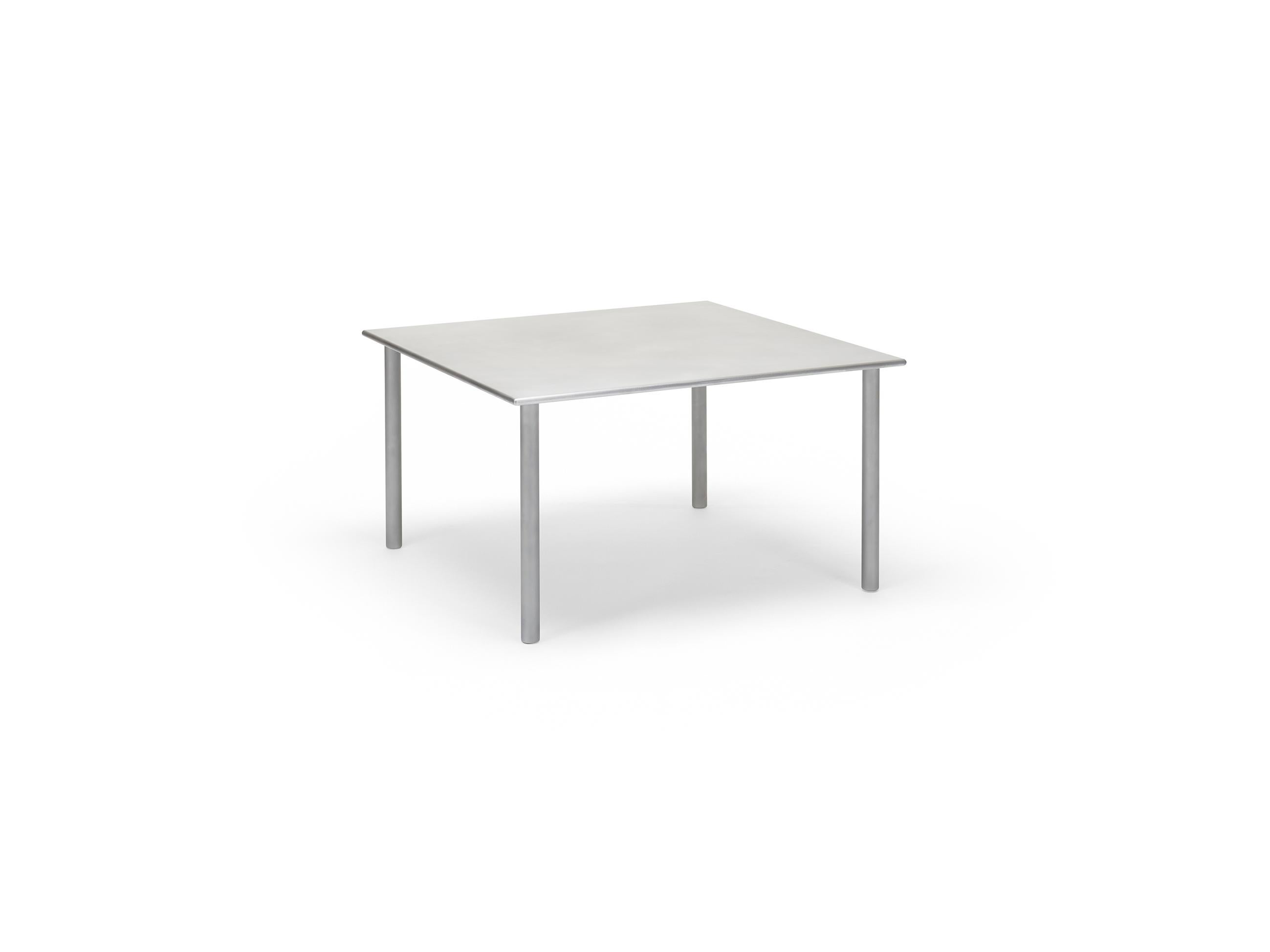 Minimalist S.C.T. 'Square, Circle, Triangle' Aluminium Table by Jonathan Nesci 'Square' For Sale