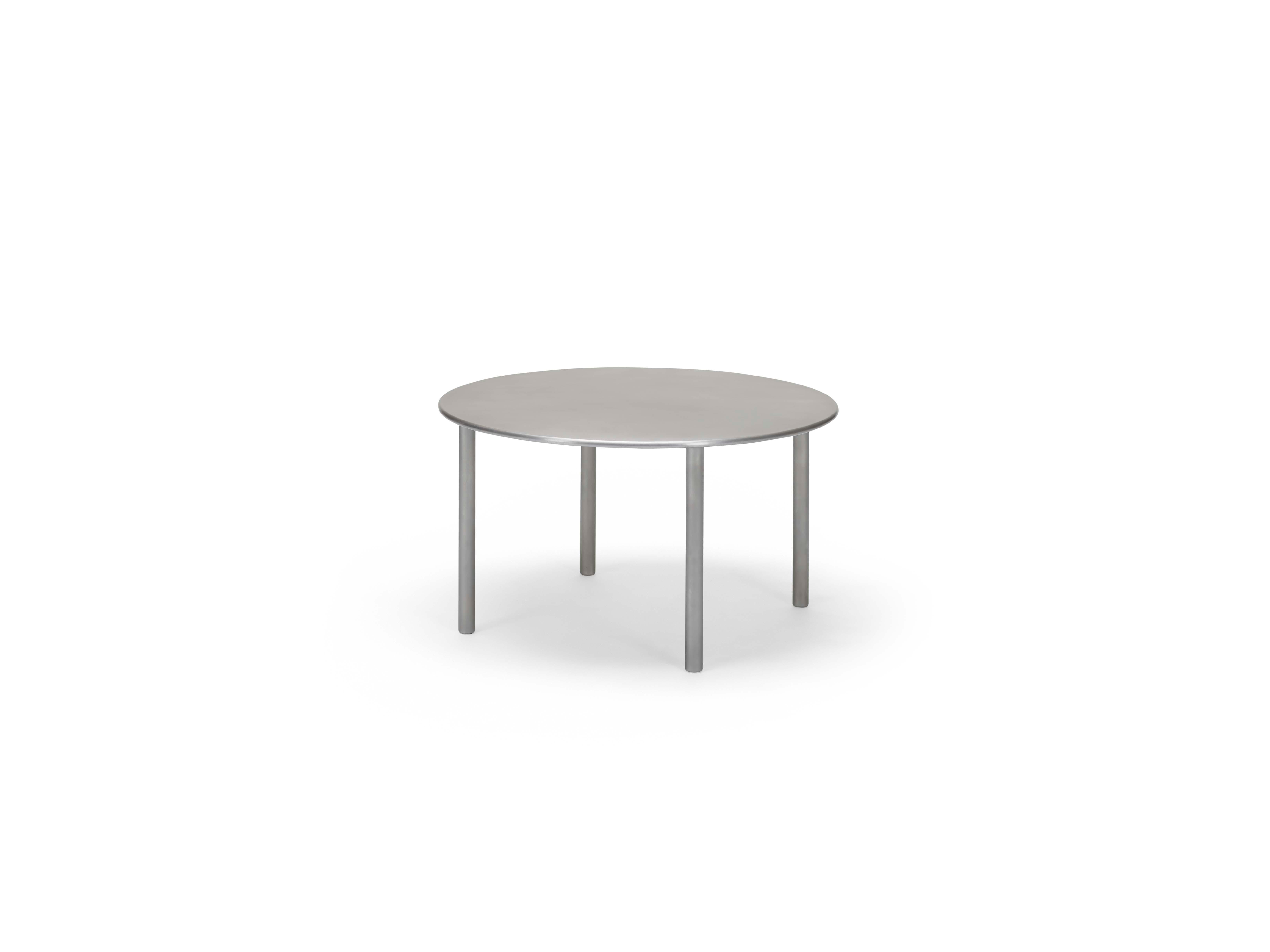 Minimalist S.C.T. 'Square, Circle, Triangle' Aluminium Table by Jonathan Nesci 'Circle' For Sale