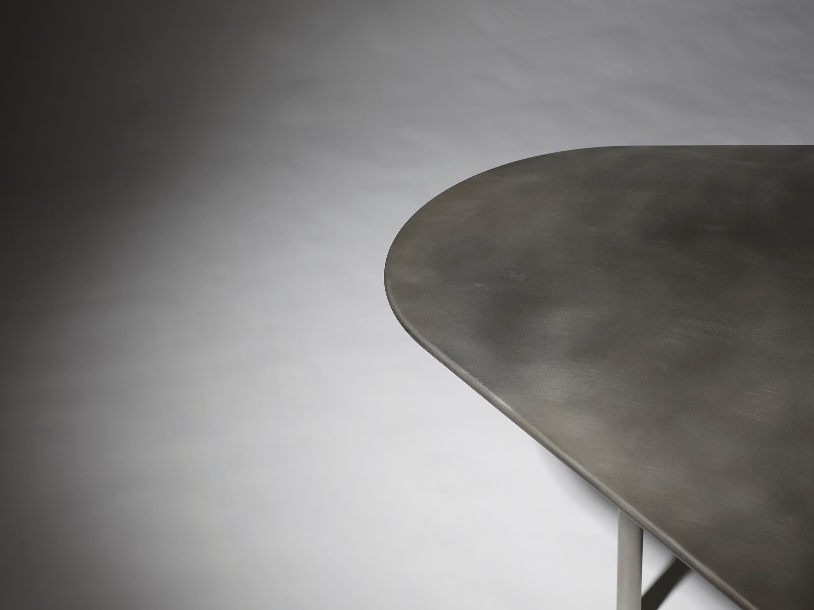 American S.C.T. 'Square, Circle, Triangle' Aluminum Table by Jonathan Nesci 'Triangle' For Sale