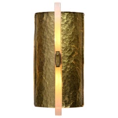 Lámpara Scudo Oro, cristal de Murano texturado, detalles en pan de oro y latón
