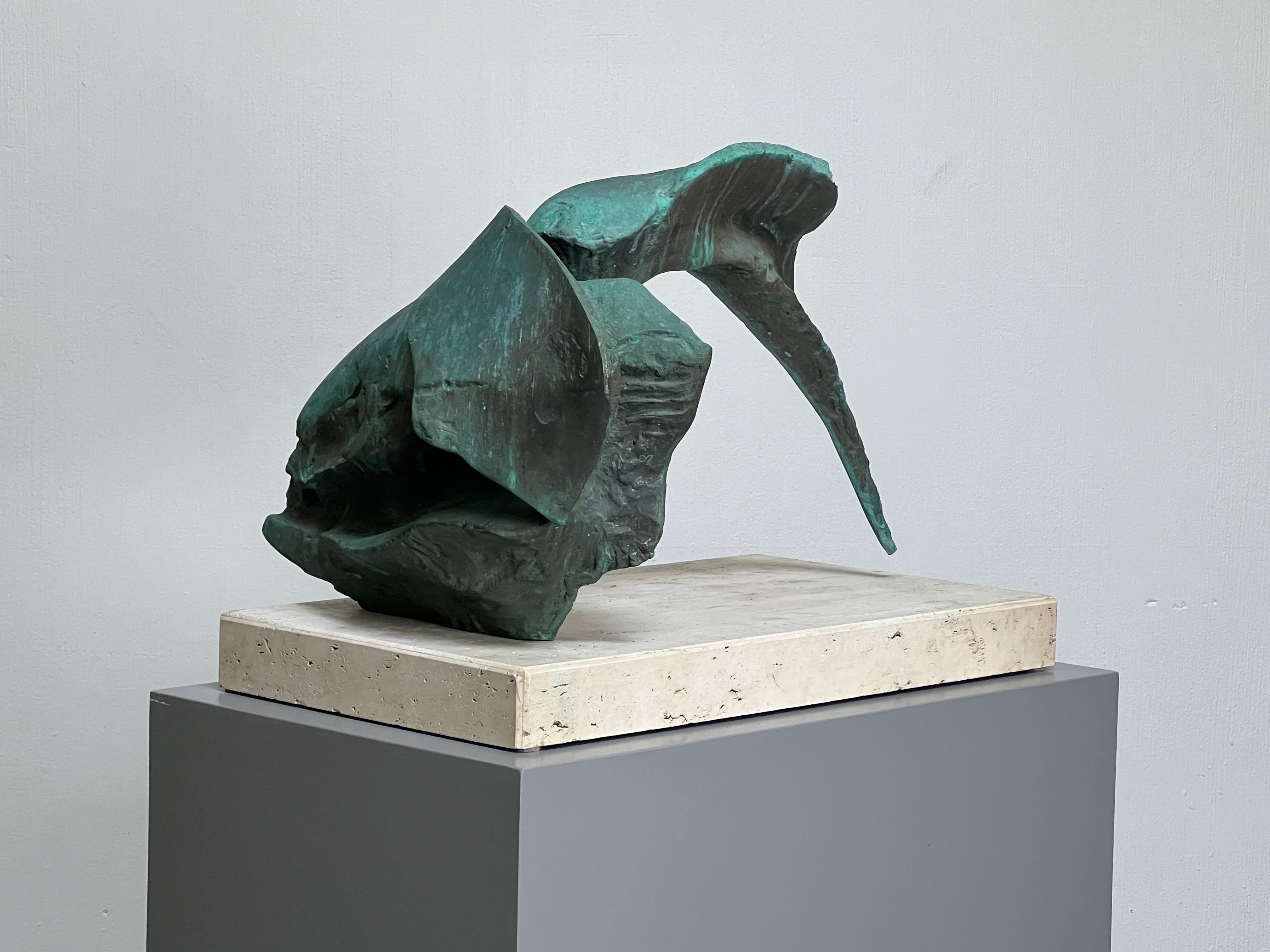Scull and Horn, sculpture en bronze de Jack Zajac en vente 3