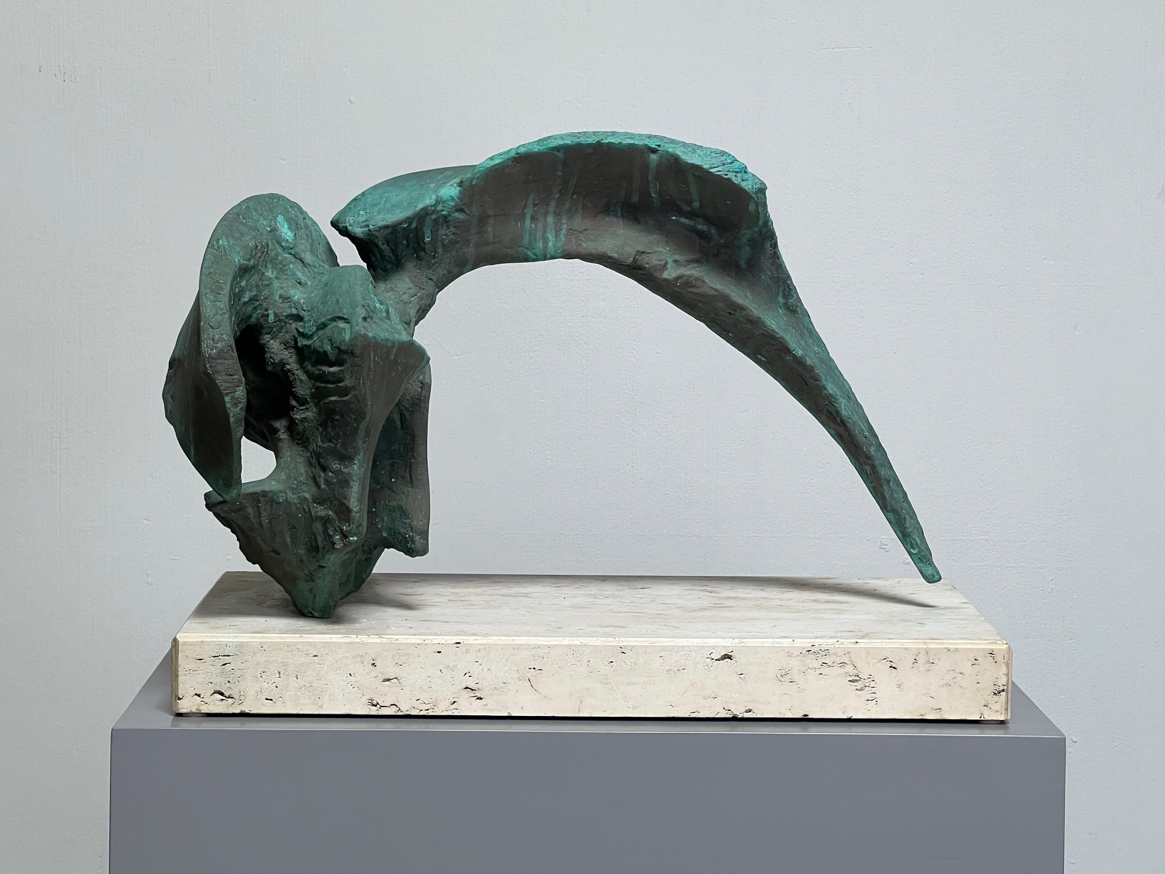 Scull and Horn, sculpture en bronze de Jack Zajac en vente 4