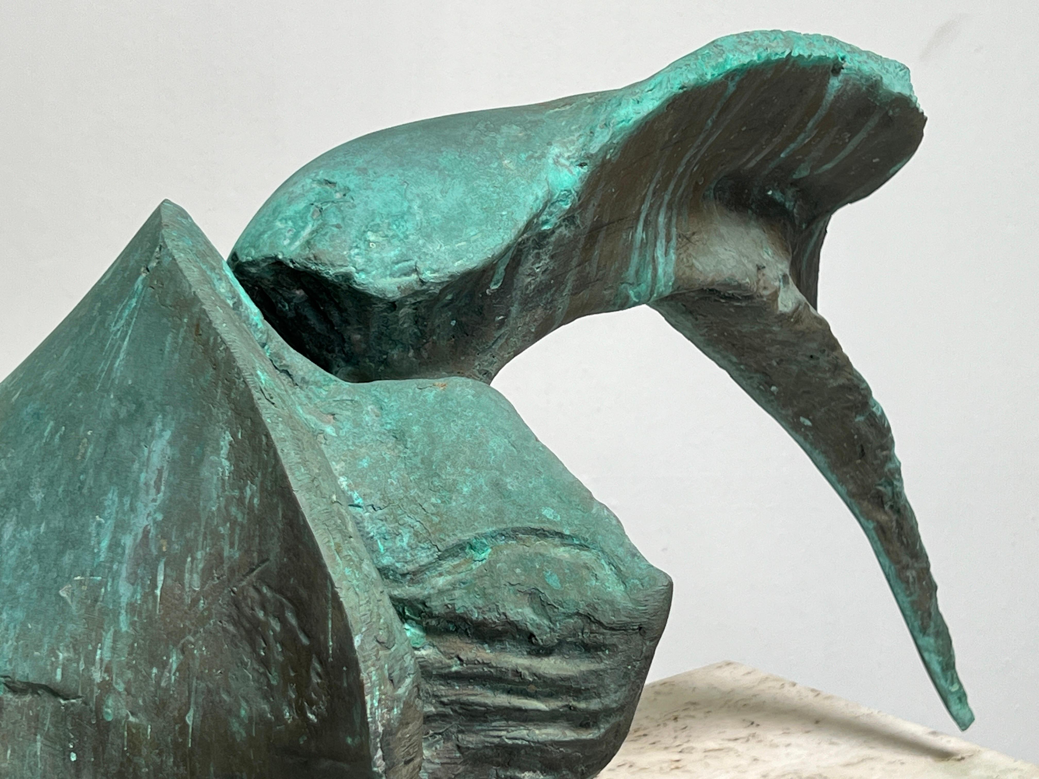 Scull and Horn, sculpture en bronze de Jack Zajac en vente 5