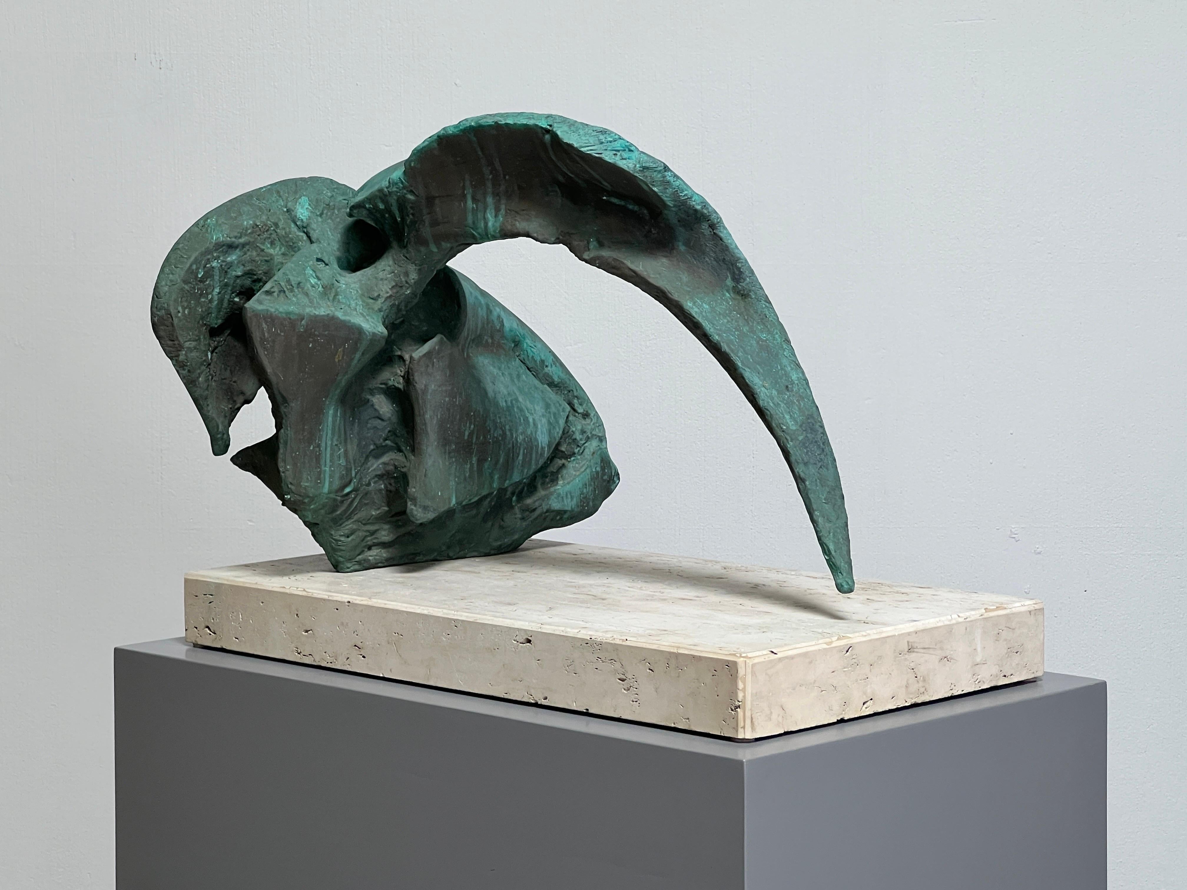 Scull and Horn, sculpture en bronze de Jack Zajac en vente 6