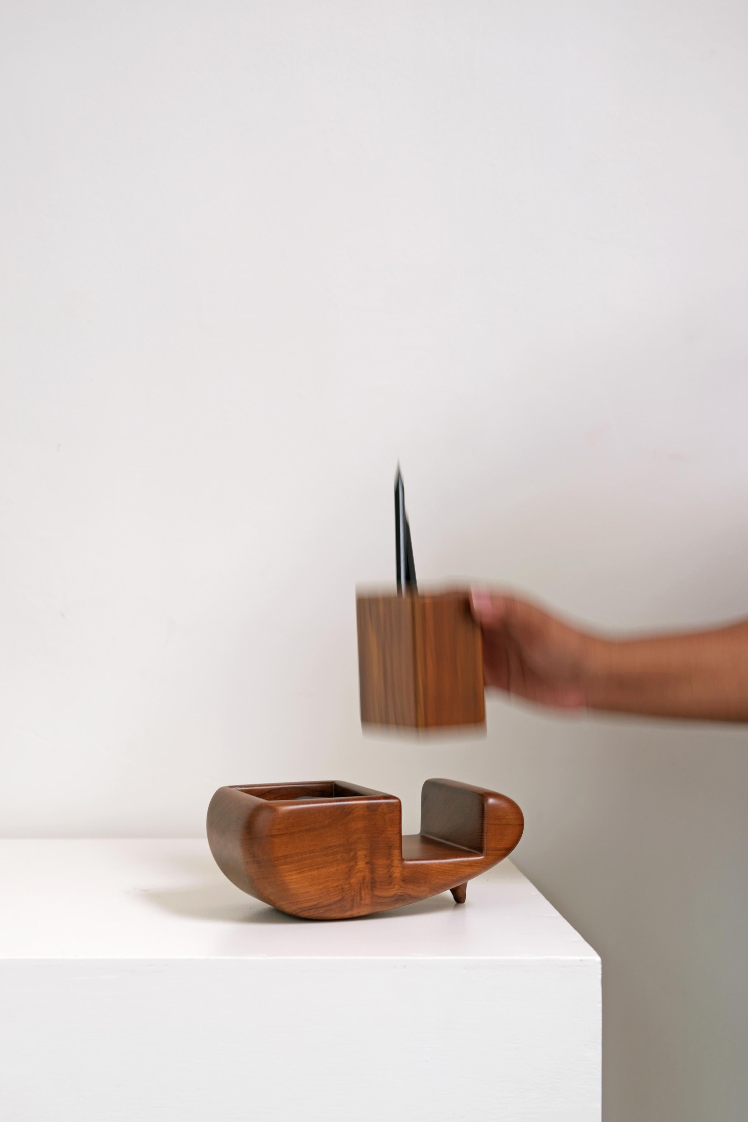 Contemporary Sculp Stationery Holder by Studio Indigene For Sale