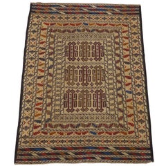 Sculpted Afghan Tribal Area Rug