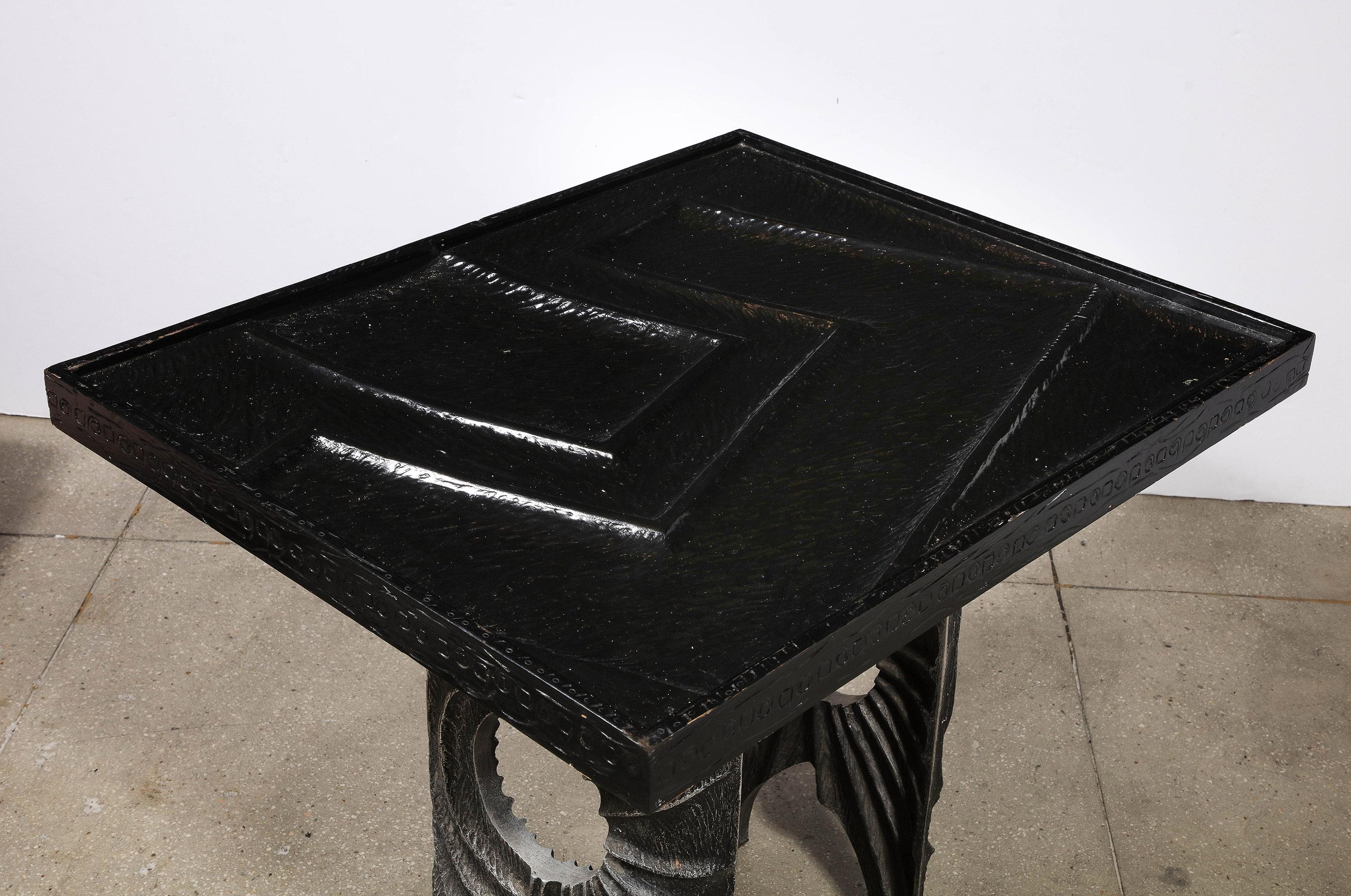 Sculpted Aluminum Table by Laura Johnson Drake For Sale 2