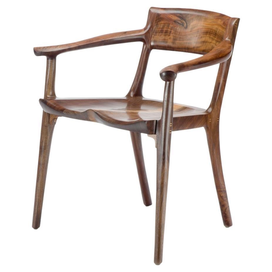Sculpted and comfortable Sumi Arm Chair by Erickson Woodworking For Sale