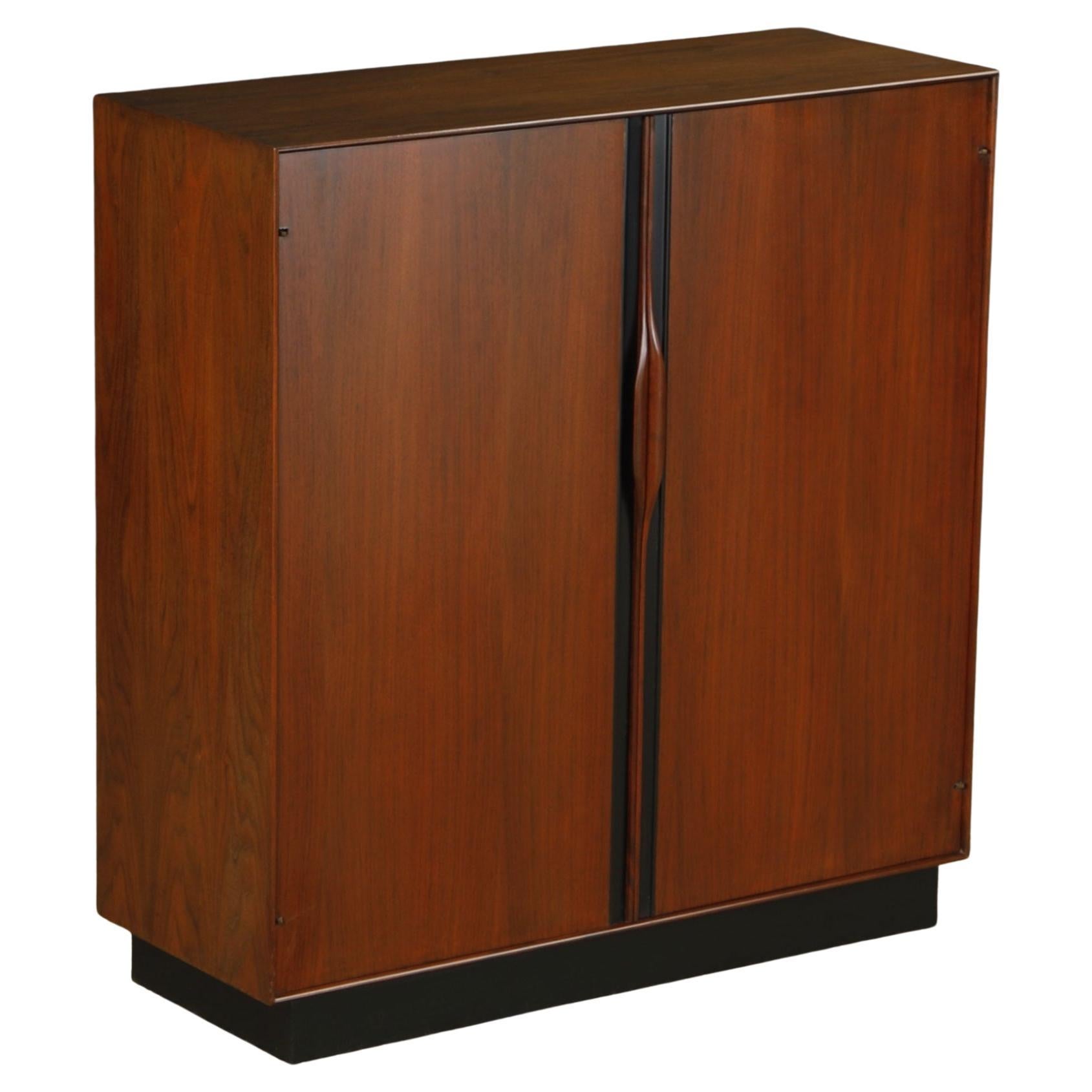 Sculpted Armoire Cabinet by John Kapel for Glenn of California, 1960s, Signed For Sale