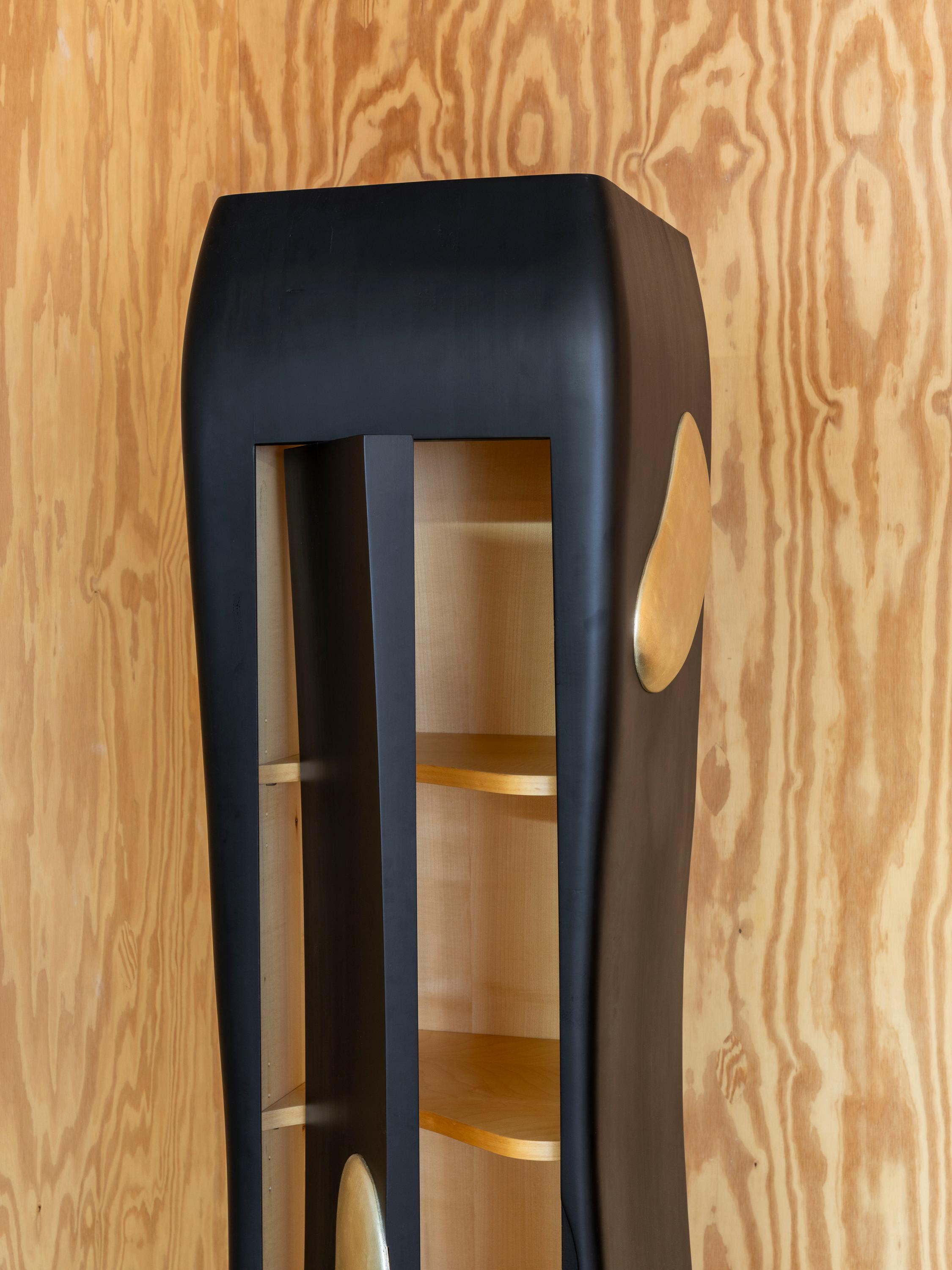 Contemporary Sculpted Bar Cabinet For Sale