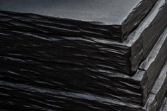 Sculpted Bench in Black from Oak Wood by Desia Ava