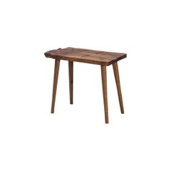 Banc ou table d'appoint sculpté N10 en bois de chêne massif