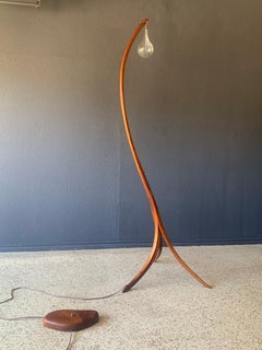 Sculpted Bent Wood Floor lamp by Micheal Wilson
