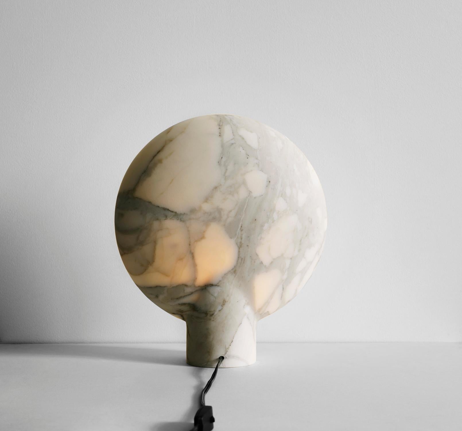 Surface, Black Travertine Sculpted Lamp by Henry Wilson 4