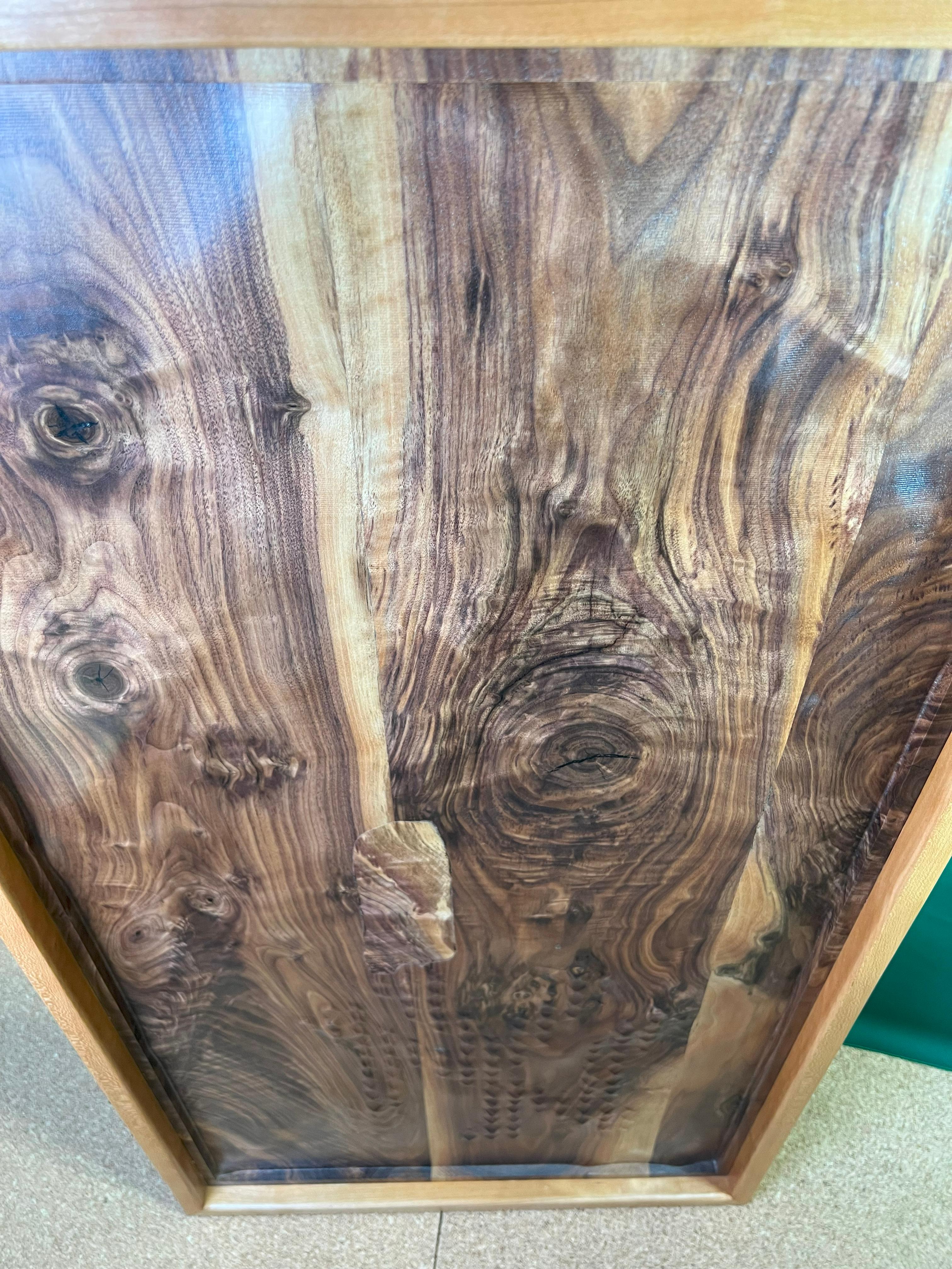 American Sculpted Black Walnut New York Cherry Art in stock For Sale