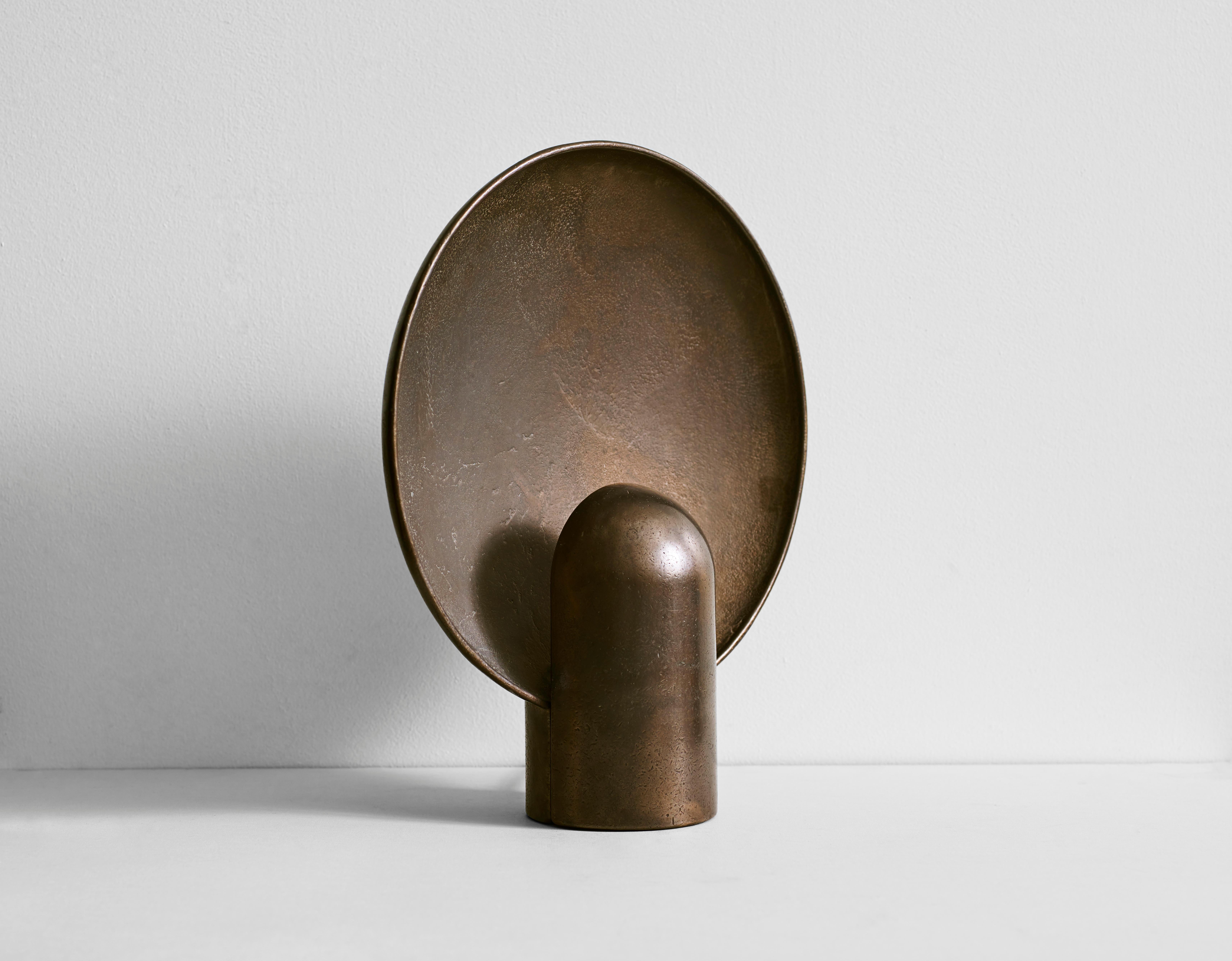 Blackened Surface Sconce by Henry Wilson
Dimensions: W 30 x D 11 x H 35 cm
Materials: Bronze (Blackened)

This sculptural item is handmade in Sydney Australia.
Also available in different stones.

The blackened surface sconce is an ambient,