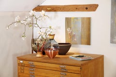 TSV4 Vaso esculpido de vidrio soplado y latón, Pia Wüstenberg