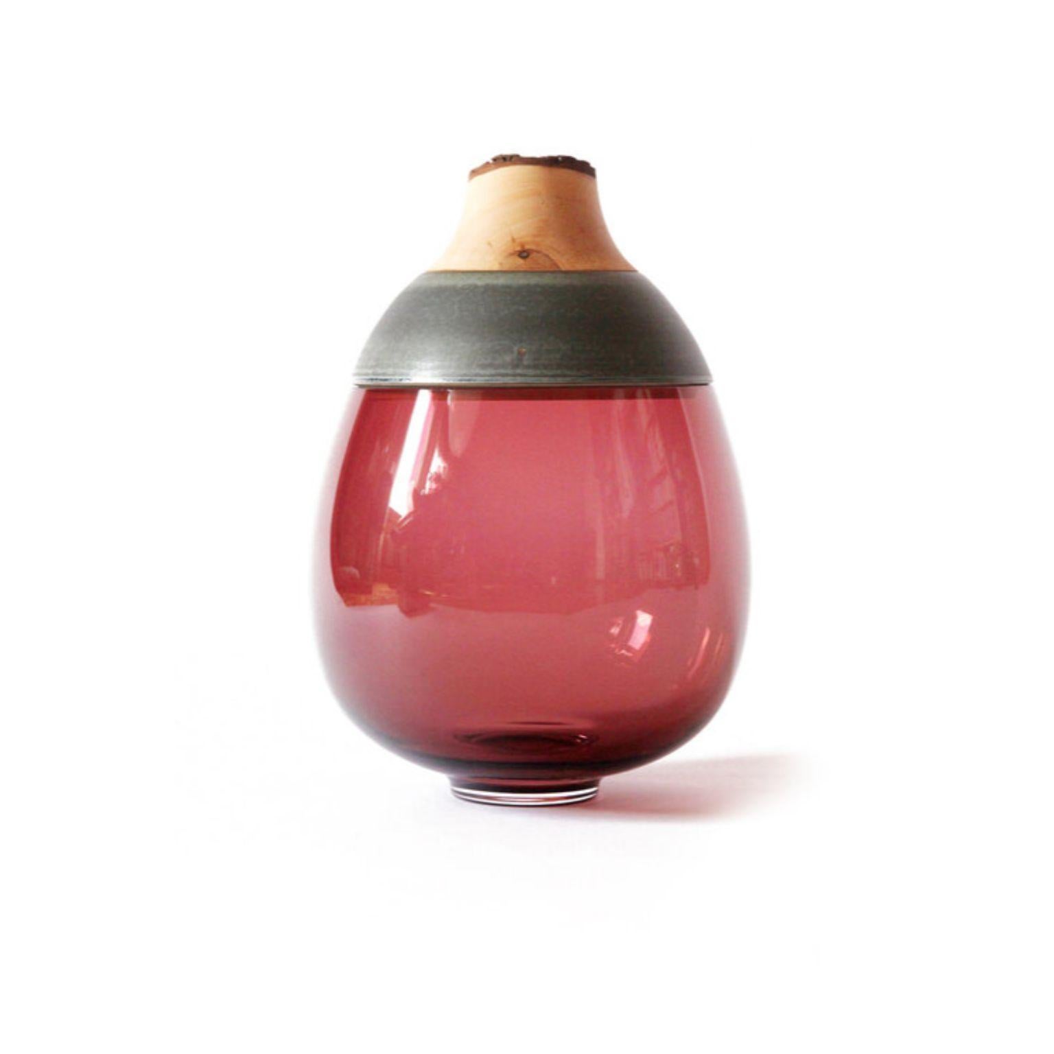 Organic Modern Sculpted Blown Glass and Ceramic Lilith Stacking Vessel, Pia Wüstenberg For Sale
