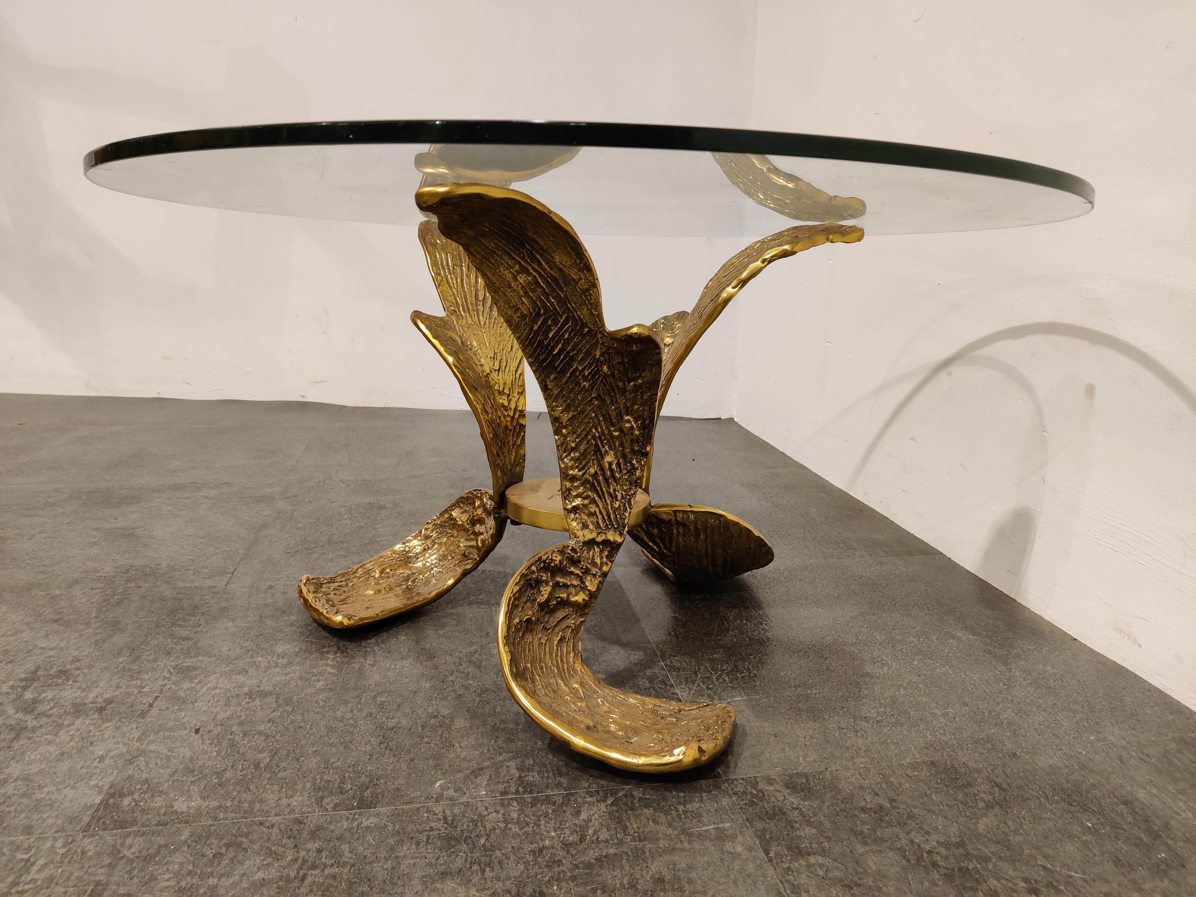 Sculpted Bronze Coffee Table, 1970s 1