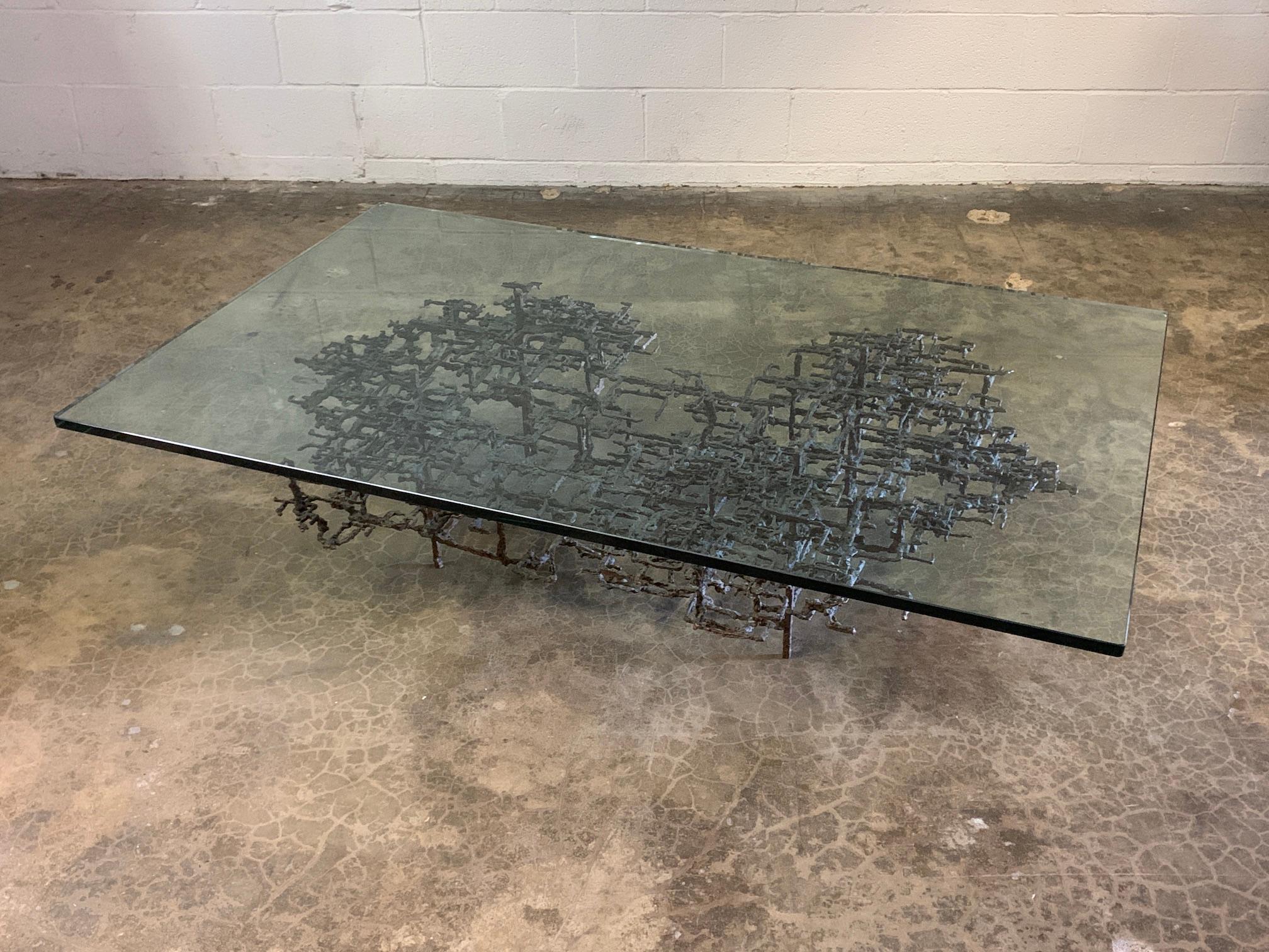 Sculpted Bronze Coffee Table by Daniel Gluck 6