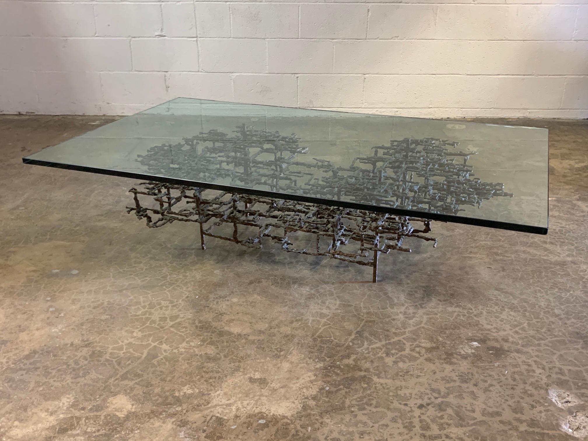 Sculpted Bronze Coffee Table by Daniel Gluck 7