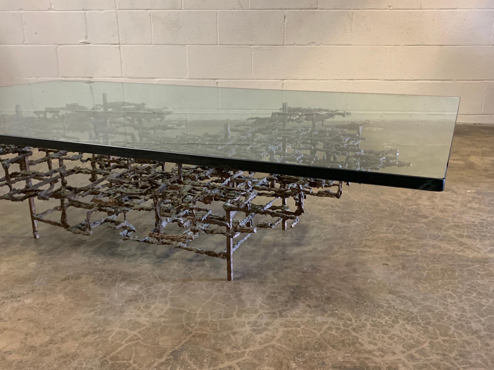 Sculpted Bronze Coffee Table by Daniel Gluck 8