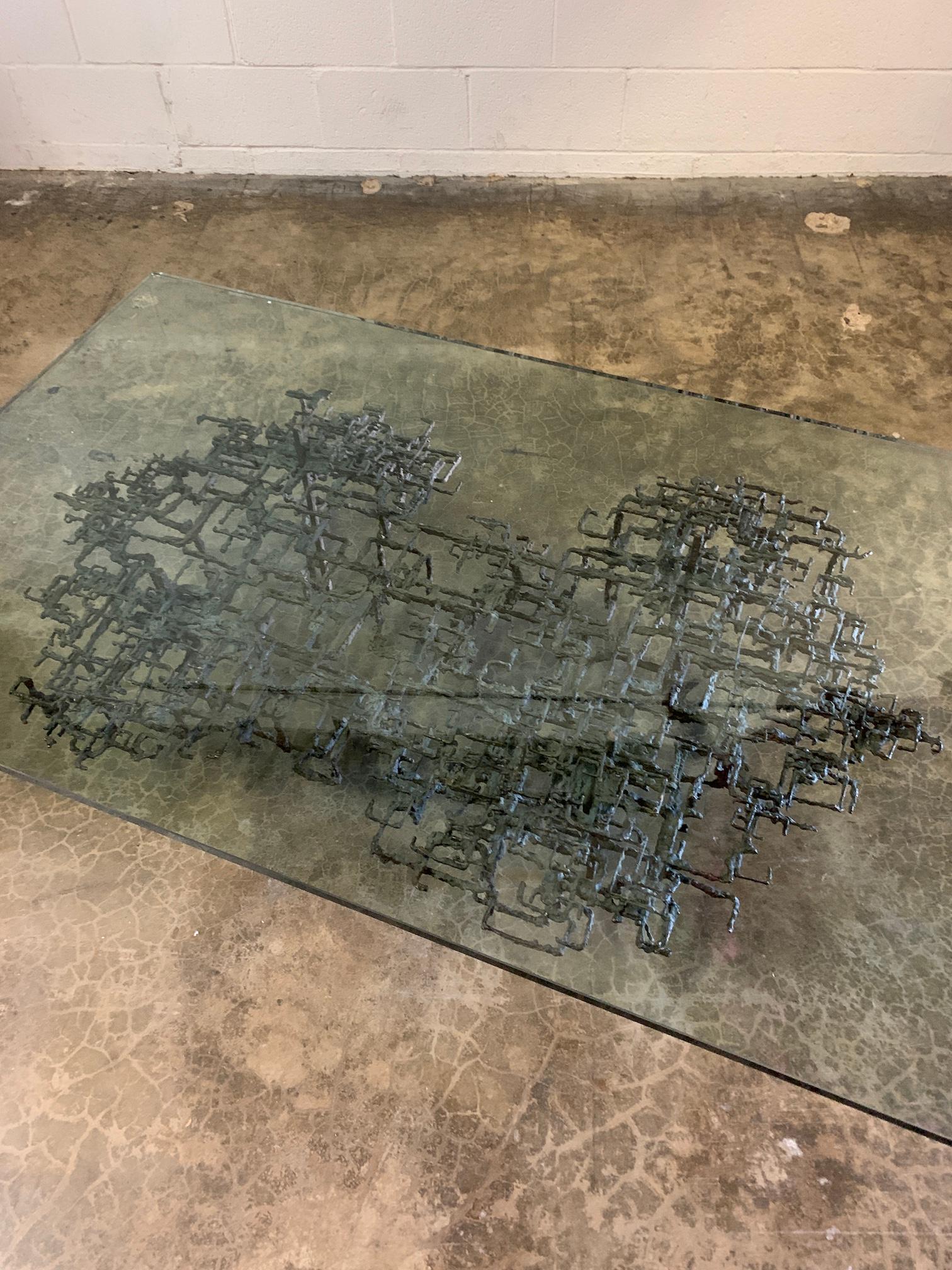 Sculpted Bronze Coffee Table by Daniel Gluck 9