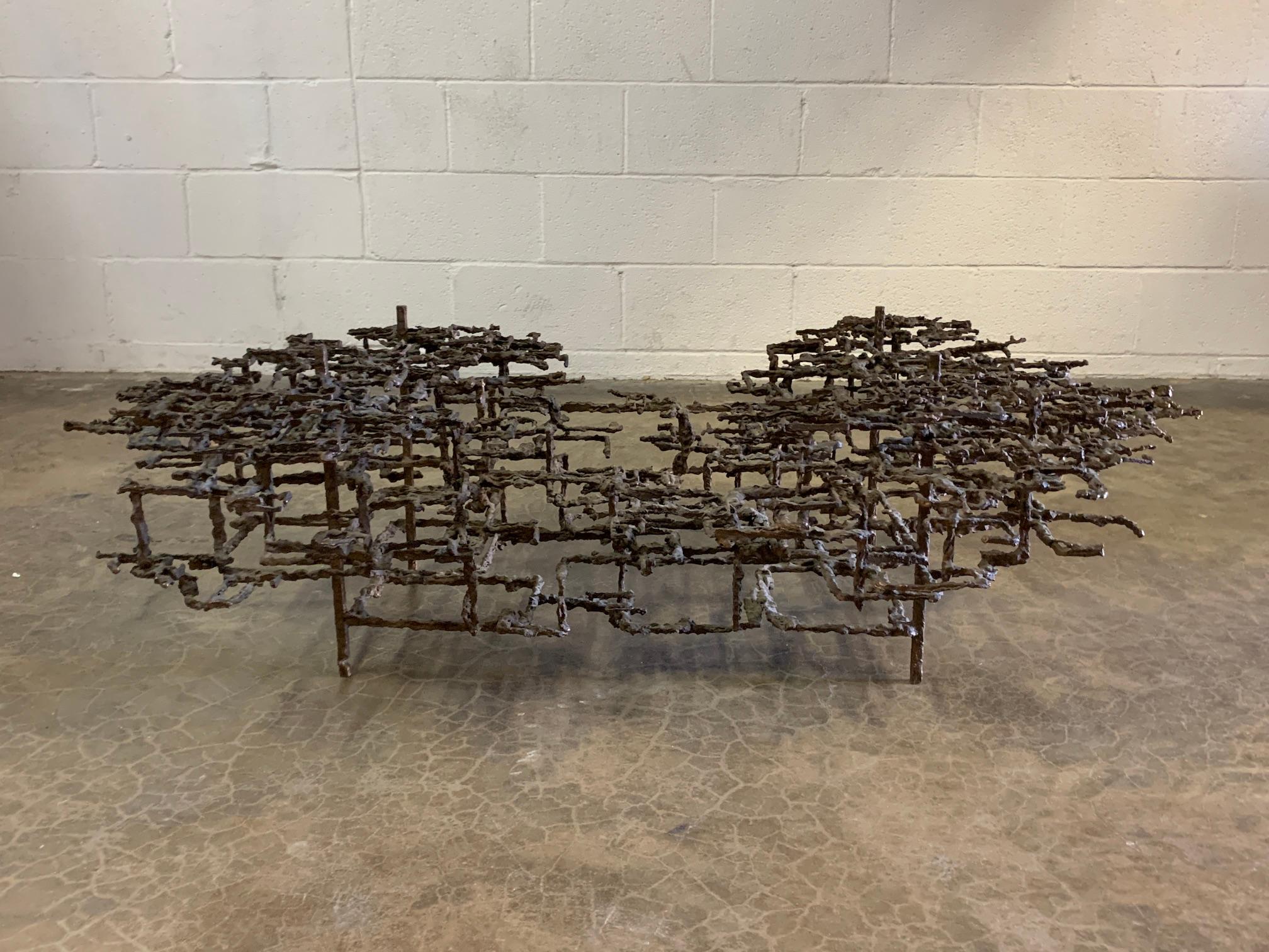 Sculpted Bronze Coffee Table by Daniel Gluck In Good Condition In Dallas, TX