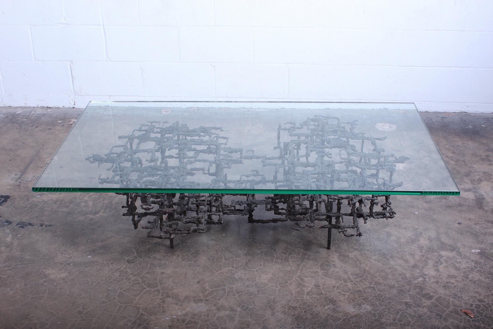 Late 20th Century Sculpted Bronze Coffee Table by Daniel Gluck