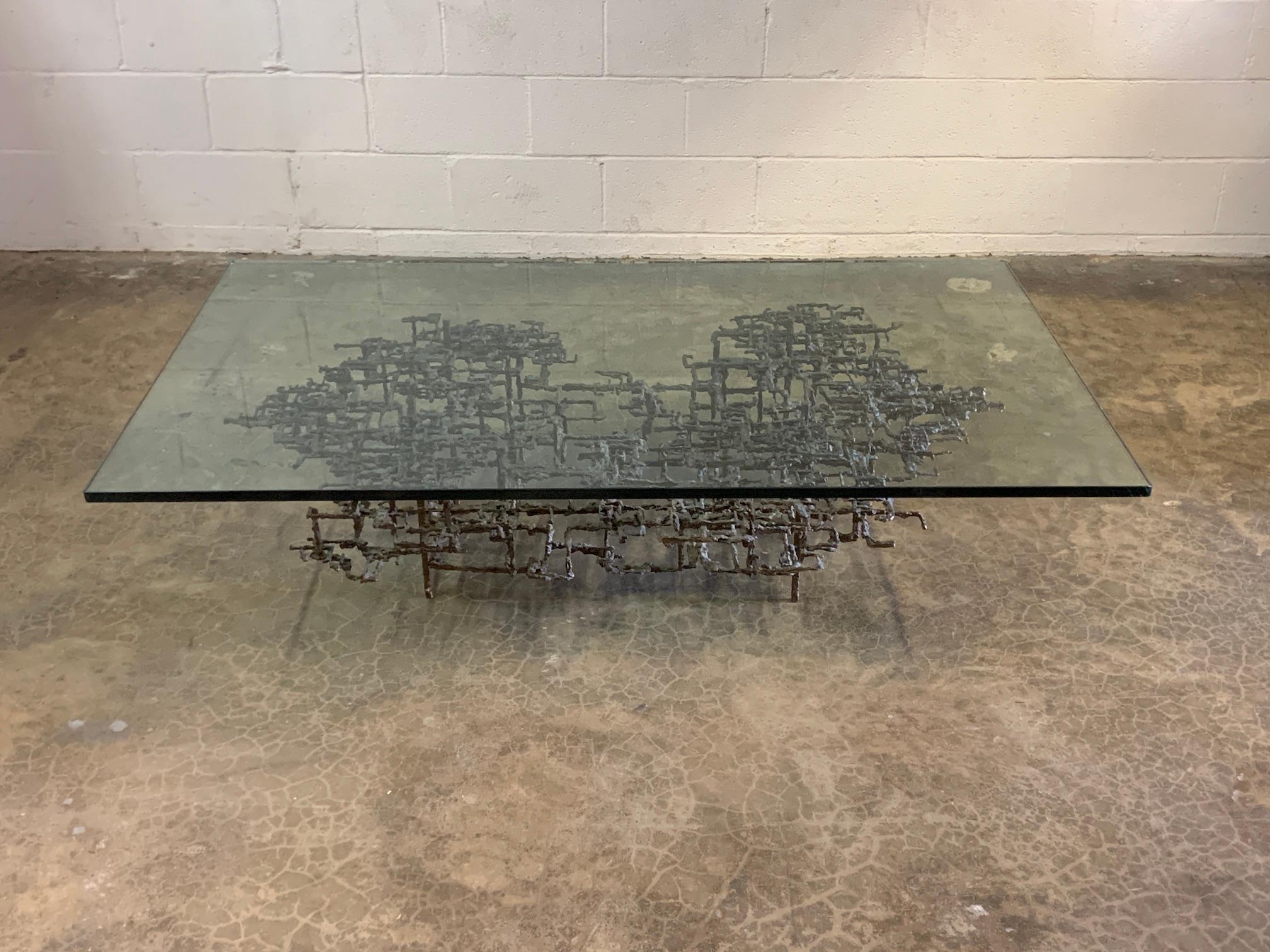 Sculpted Bronze Coffee Table by Daniel Gluck 3