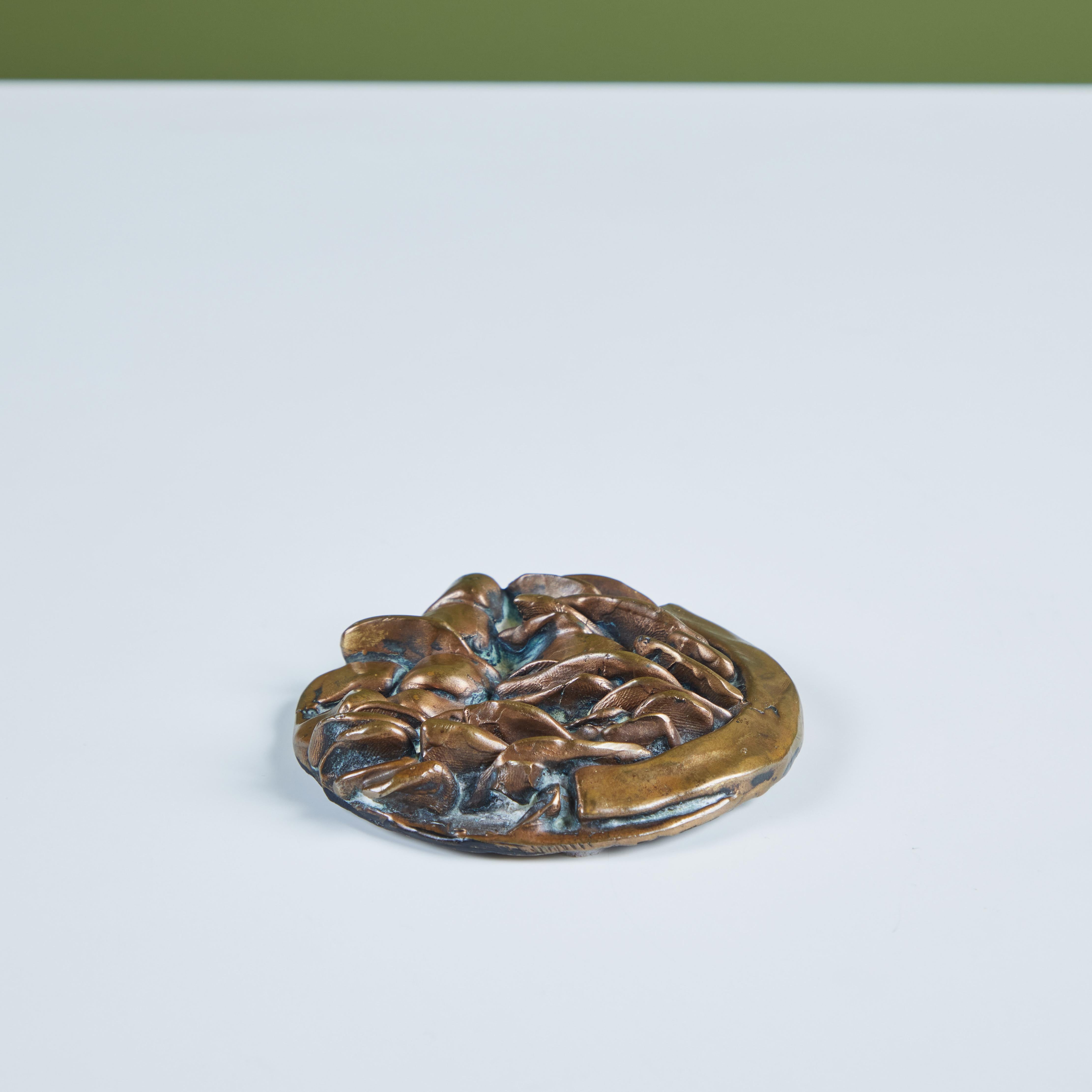 Sculpted Bronze Medallion by Riccardo Cassini For Sale 5
