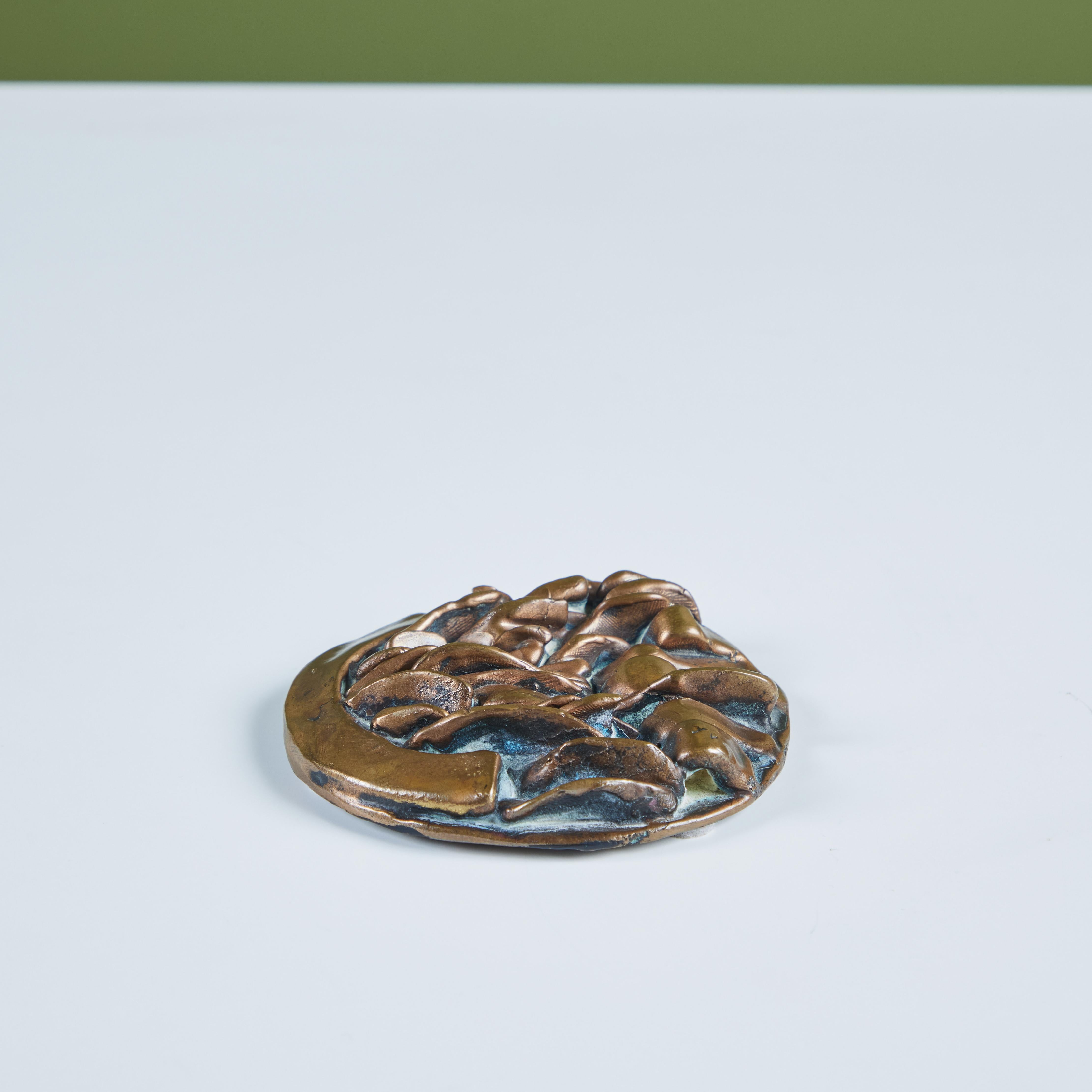 Sculpted Bronze Medallion by Riccardo Cassini For Sale 3