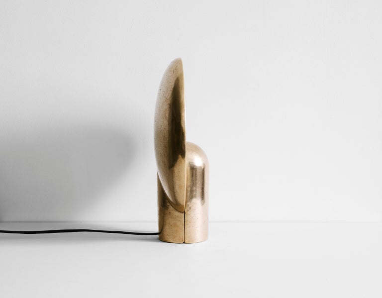 Sculpted Bronze Table Lamp by Henry Wilson at 1stDibs