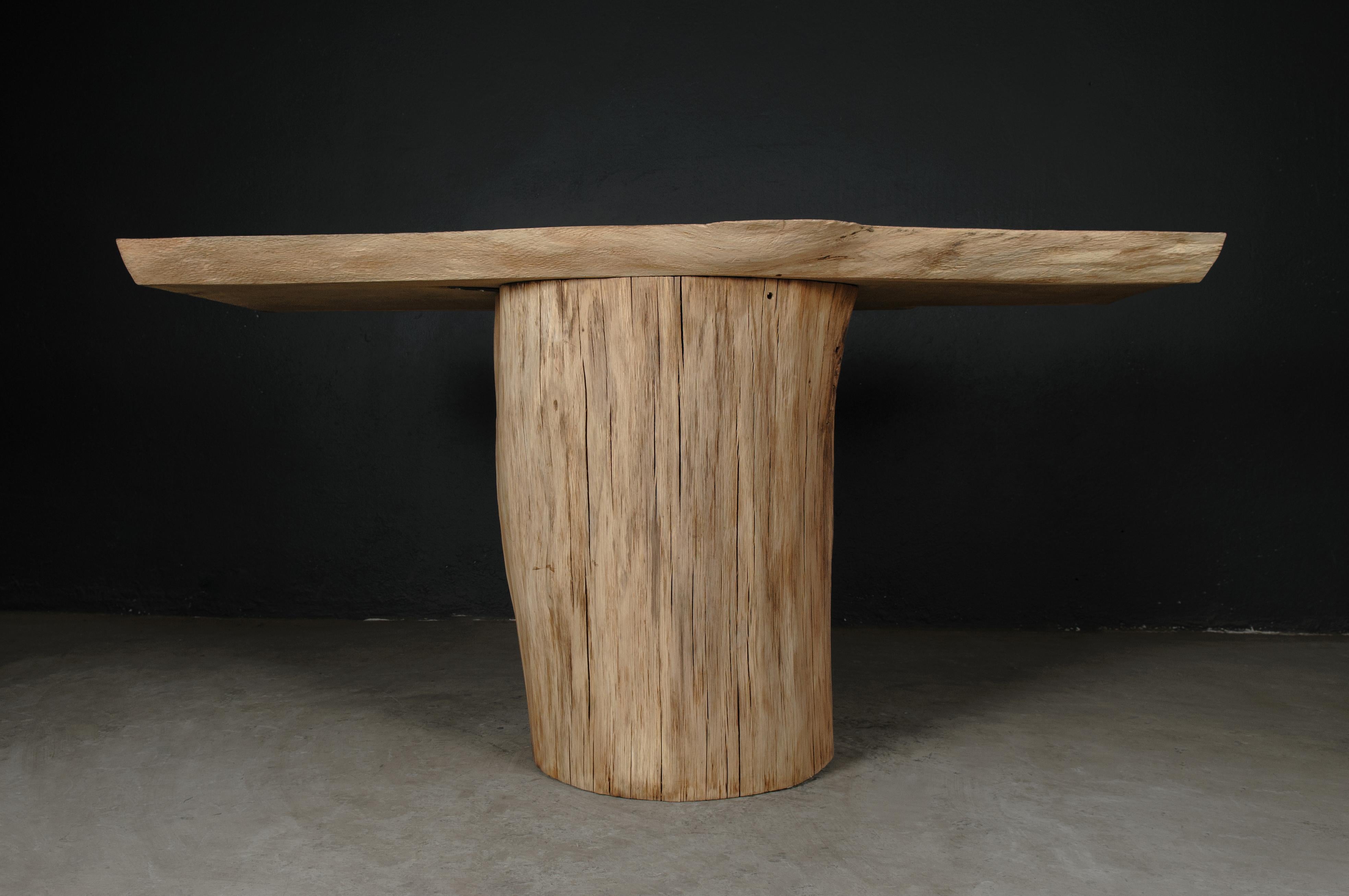 Sculpted Brutalist Console by Denis Milovanov, Solid Oakwood  For Sale 2
