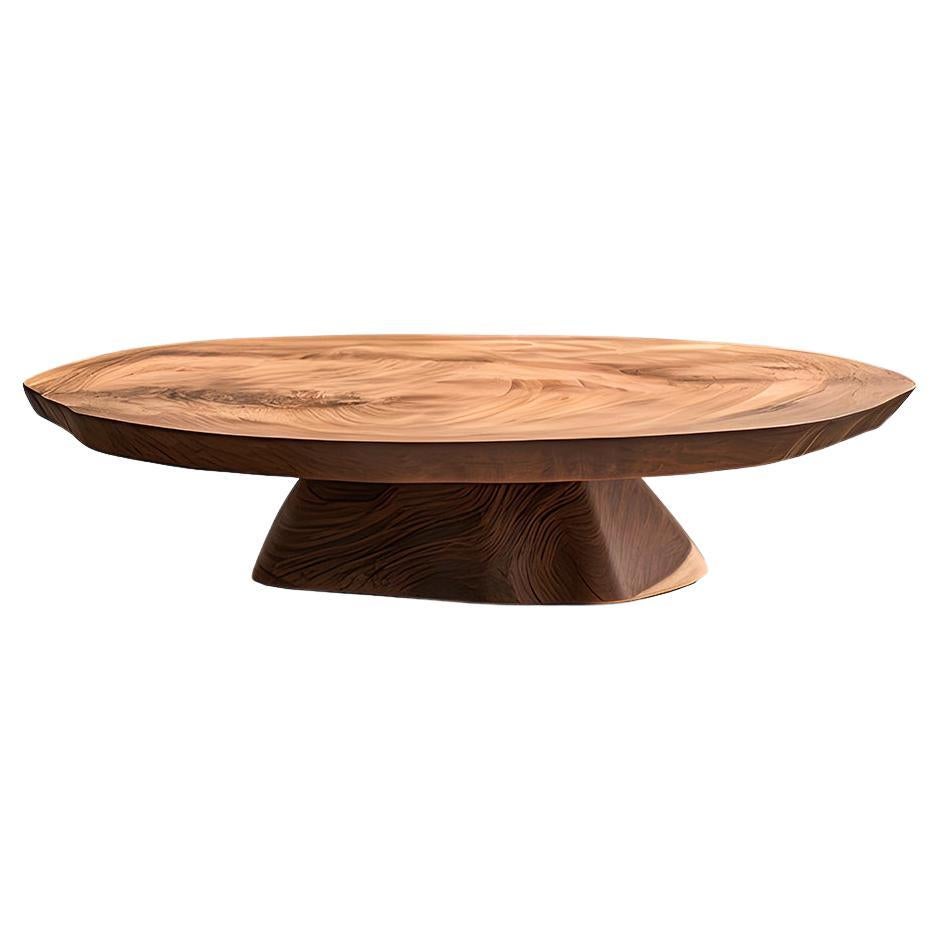 Geformt von NONO Solace 49: Einzigartiges rundes Design aus massivem Nussbaumholz im Angebot
