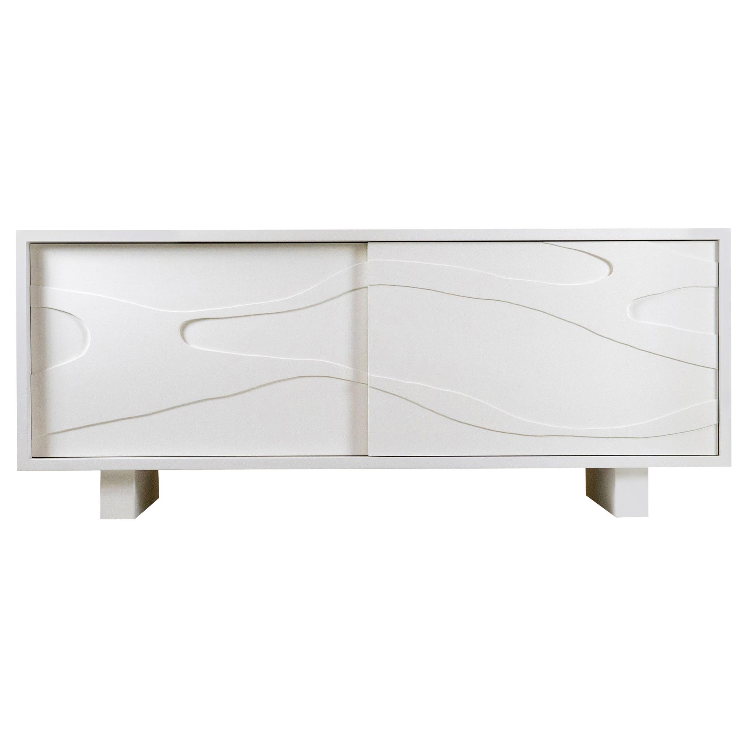 Sculpted Cabinet Credenza by Jacques Jarrige For Sale