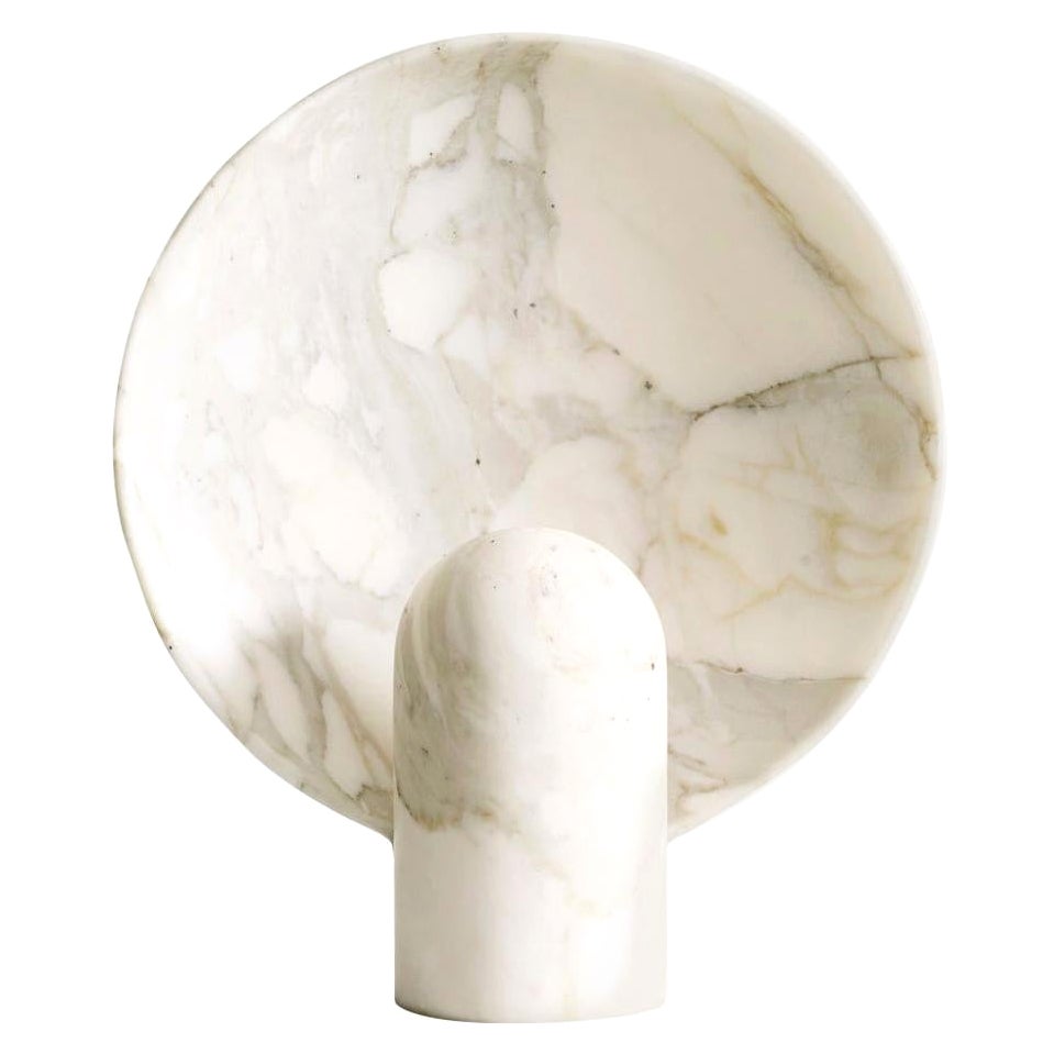 Sculpted Calacatta Marble Lamp by Henry Wilson