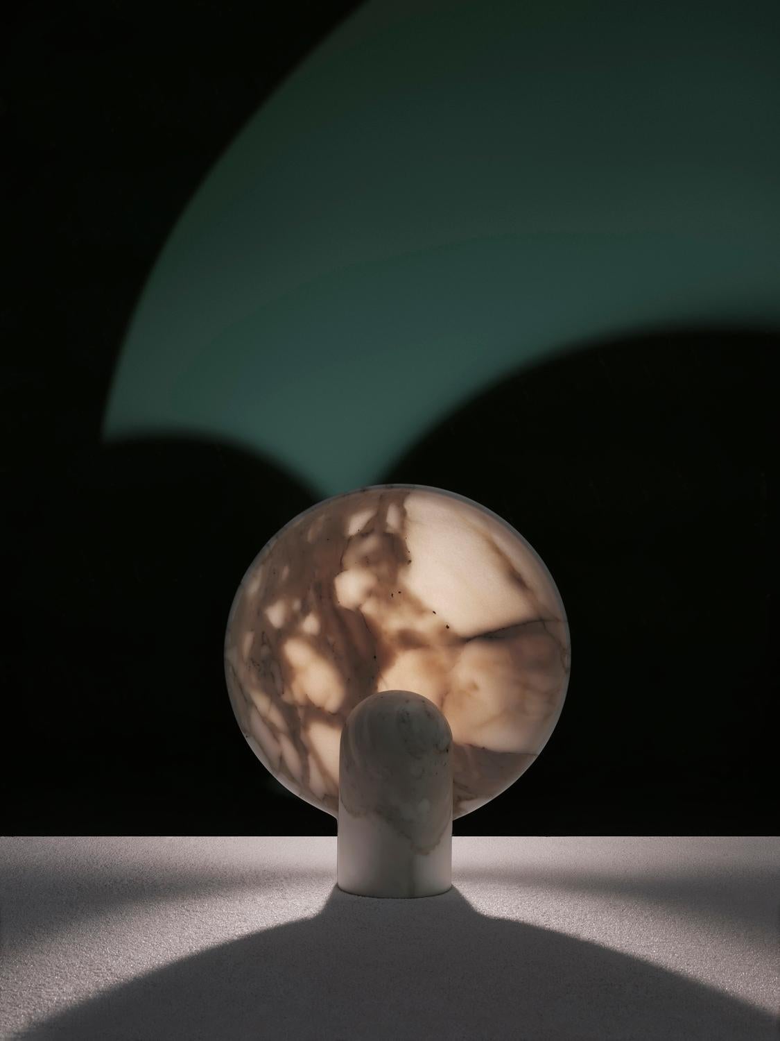 Sculpted Calacatta Viola Marble Lamp by Henry Wilson 3