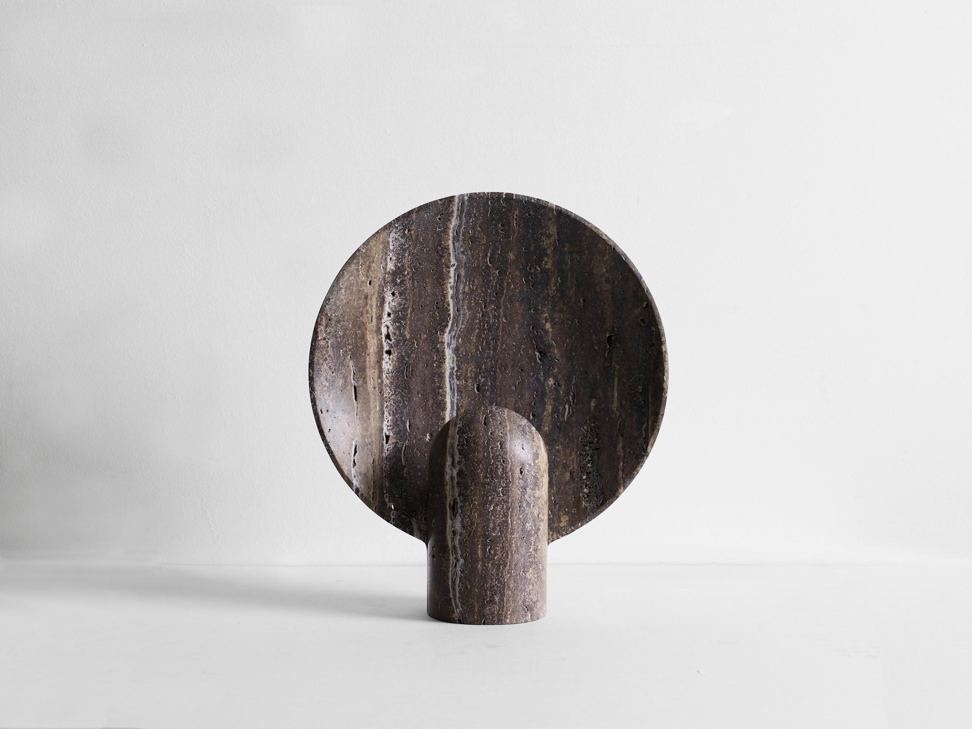 Australian Sculpted Calacatta Viola Marble Lamp by Henry Wilson
