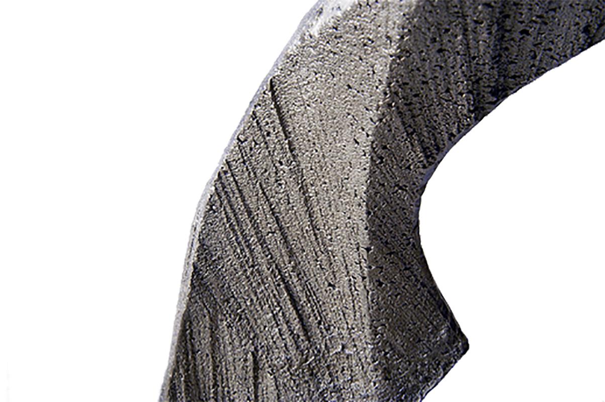 Contemporary Sculpted Cast Aluminum Bench For Sale