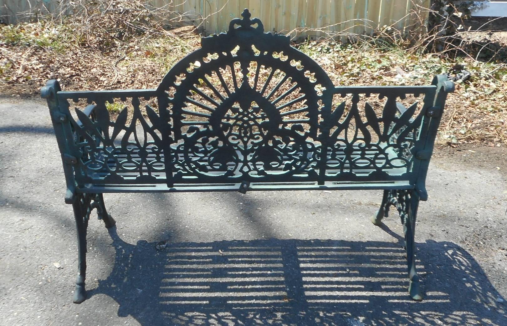 Sculpted Cast Iron Bench 2