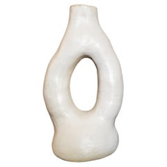 sculpted ceramic vase ALBA N.1 -  pearl version 